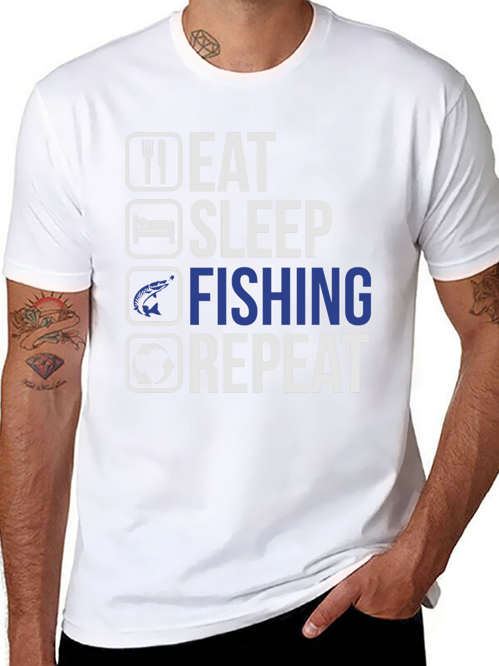 Eat Sleep Fishing Repeat T-Shirt - Anglers Humor
