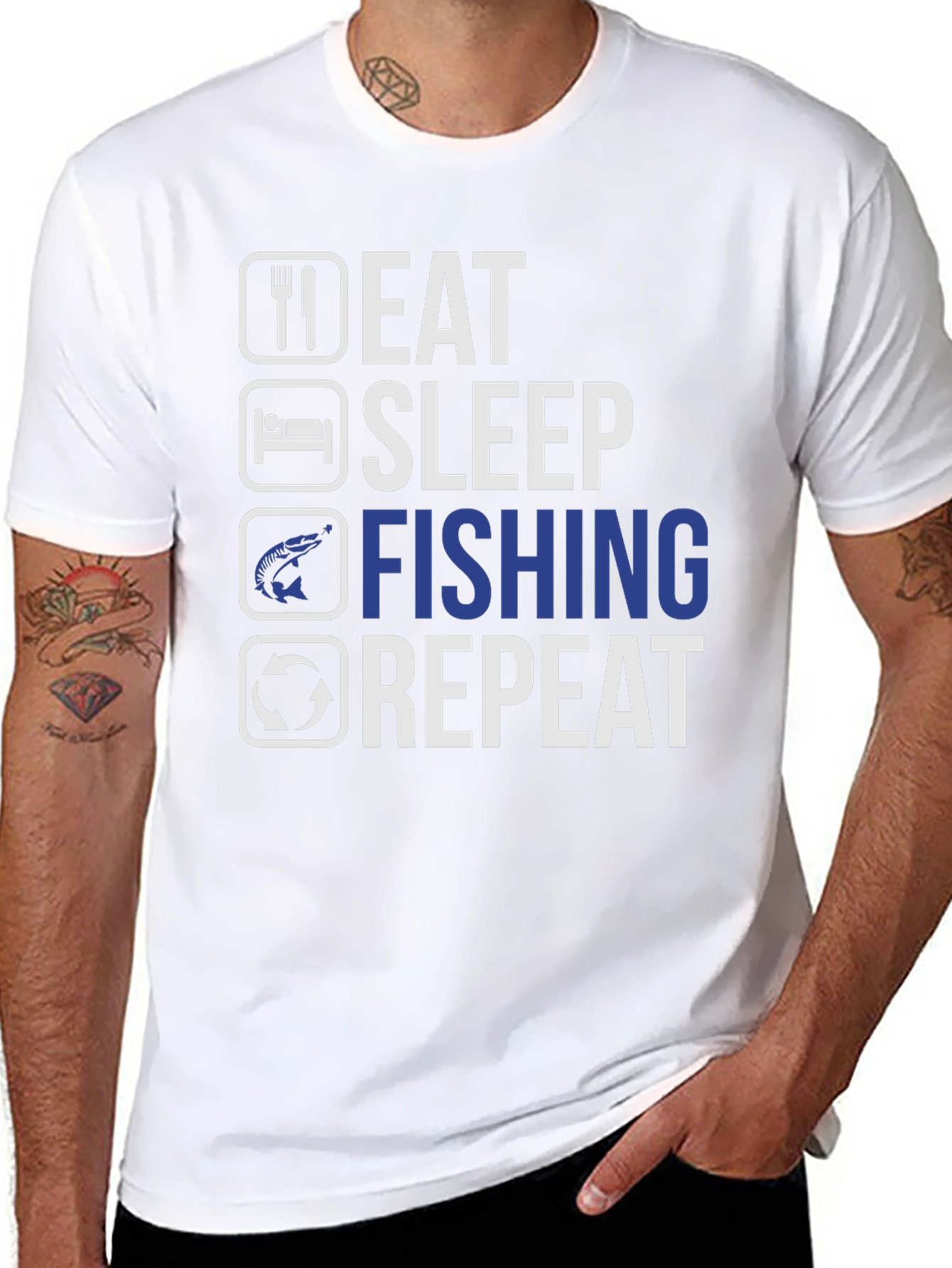 Eat Sleep Fishing Repeat T-Shirt - Anglers Humor