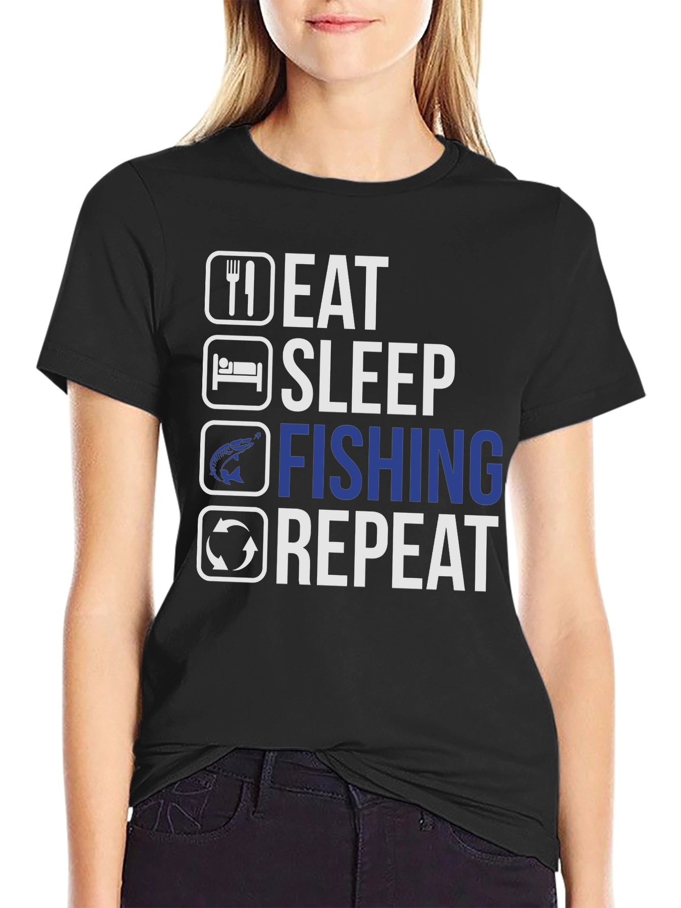 Eat Sleep Fishing Repeat T-Shirt - Anglers Humor