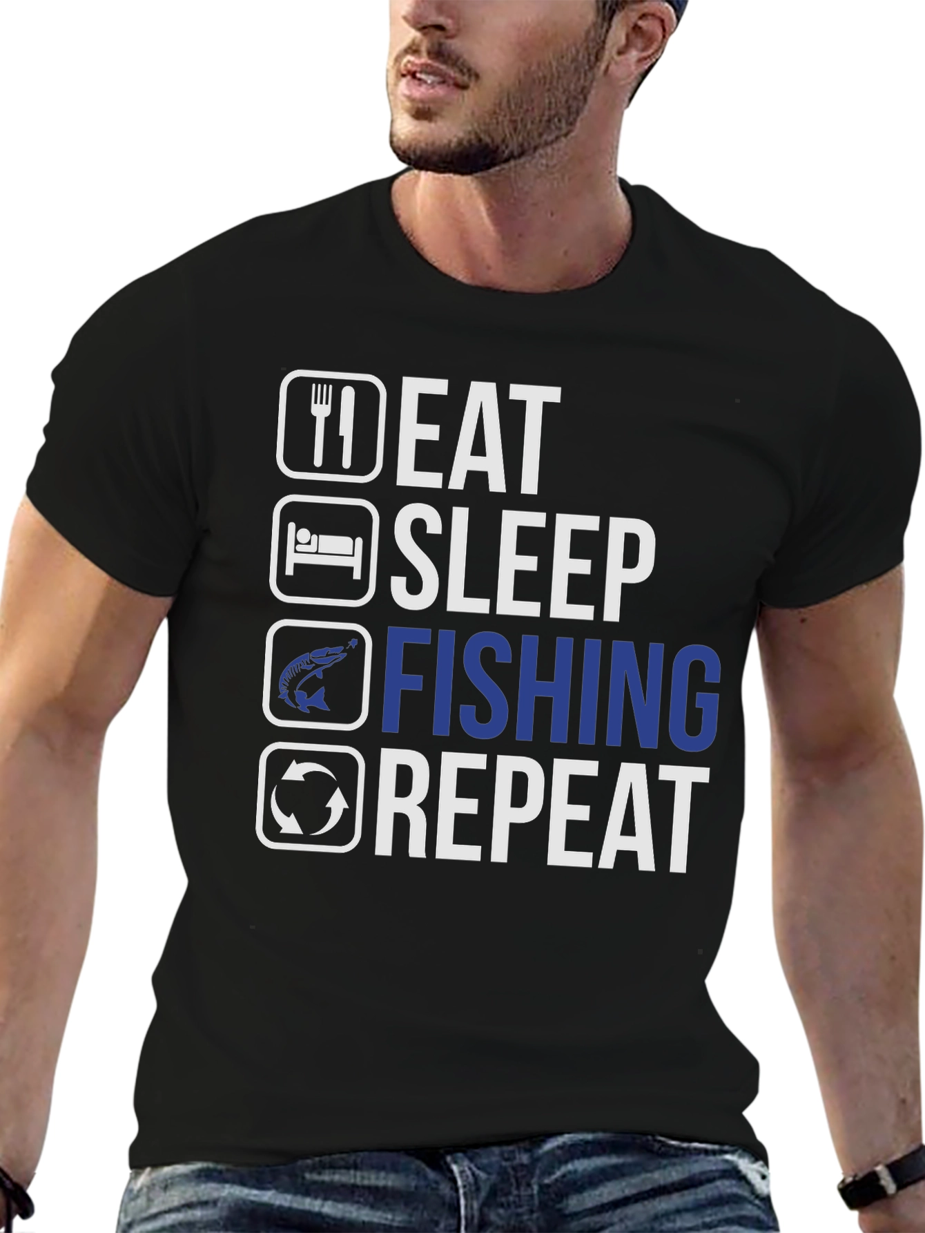 Eat Sleep Fishing Repeat T-Shirt - Anglers Humor