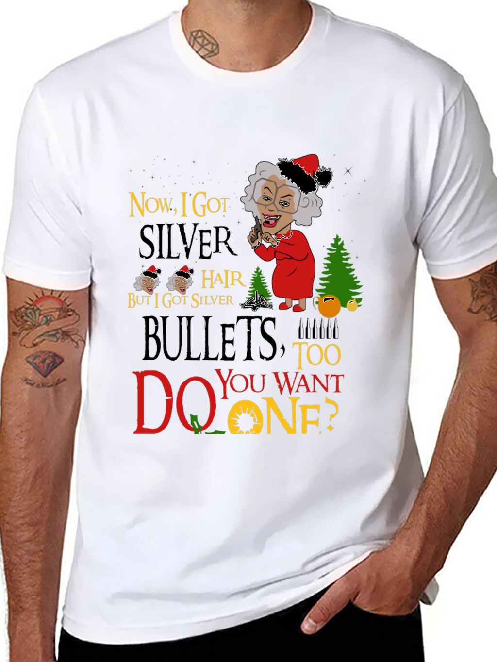 Funny Madea Silver Hair Bullets T-Shirt