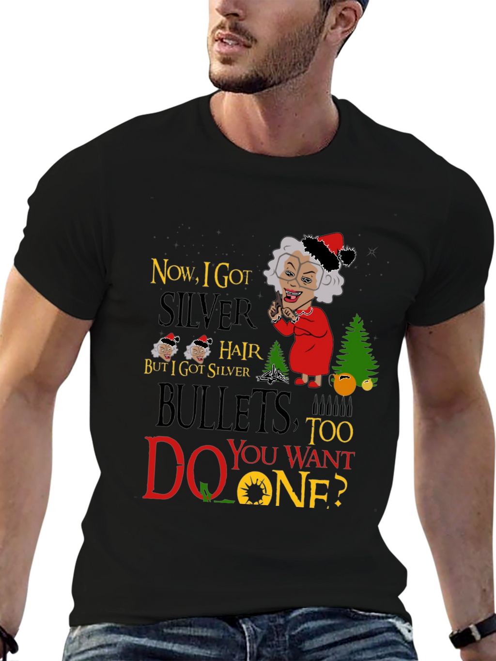 Funny Madea Silver Hair Bullets T-Shirt