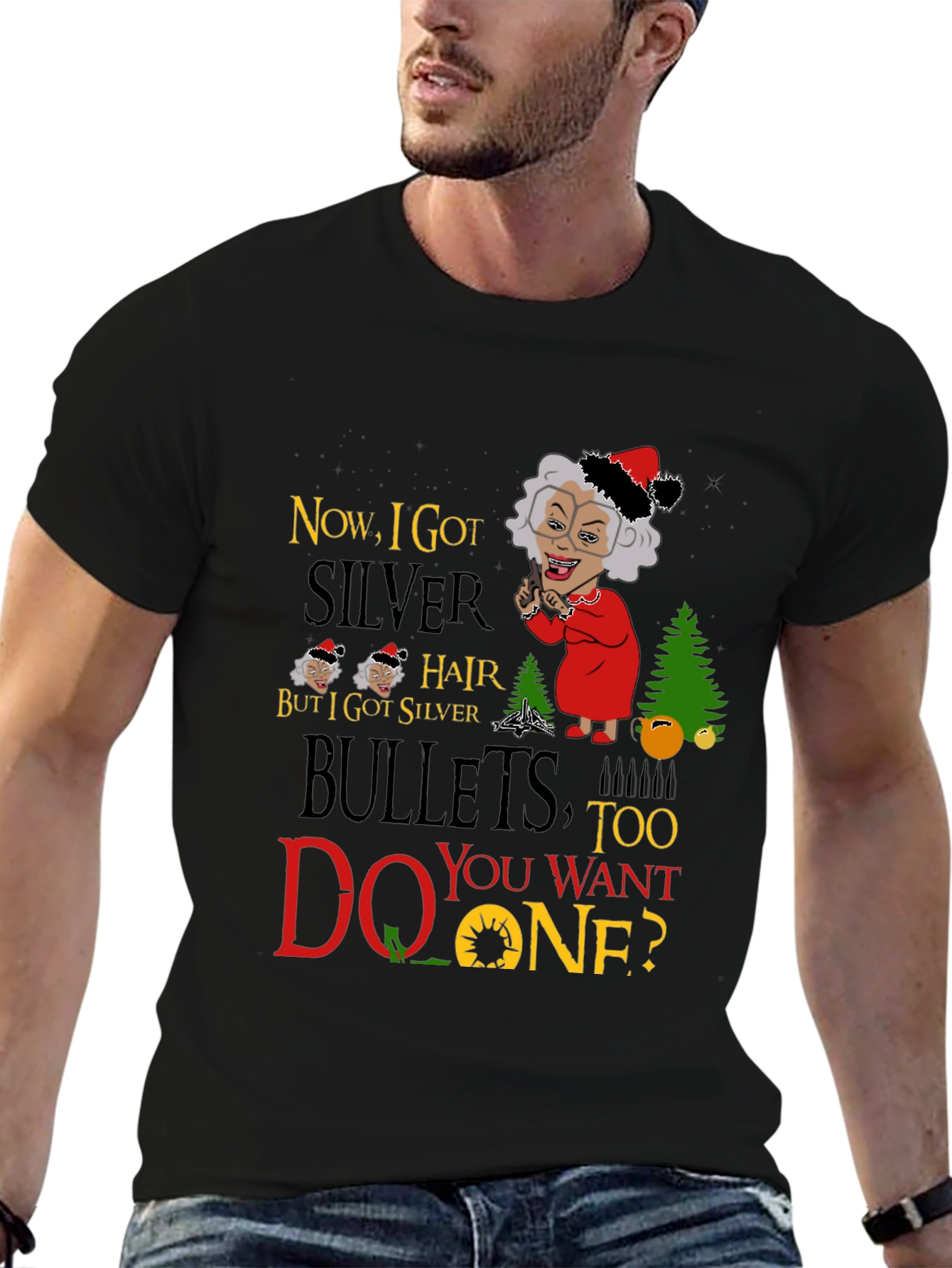 Funny Madea Silver Hair Bullets T-Shirt