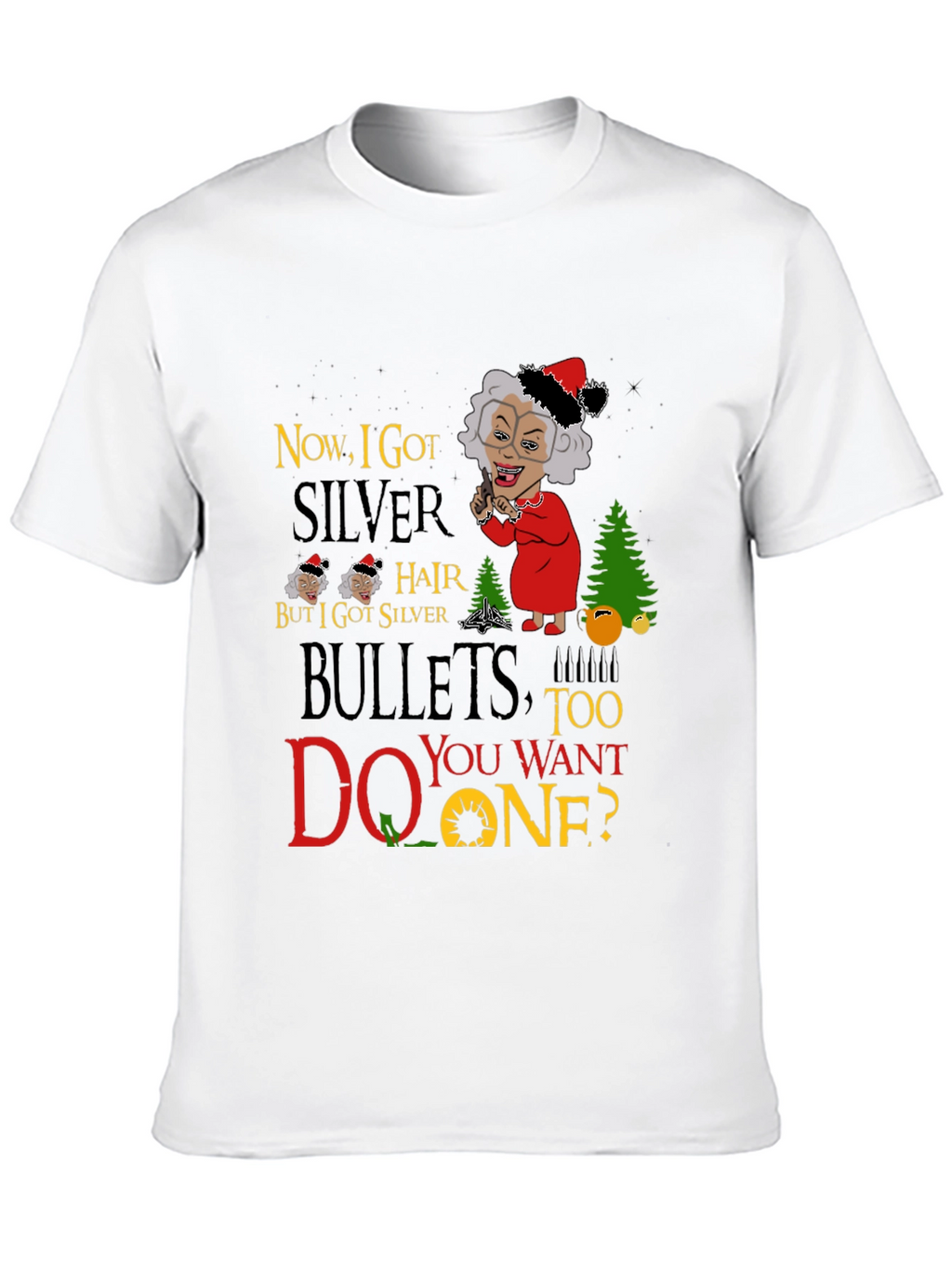 Funny Madea Silver Hair Bullets T-Shirt