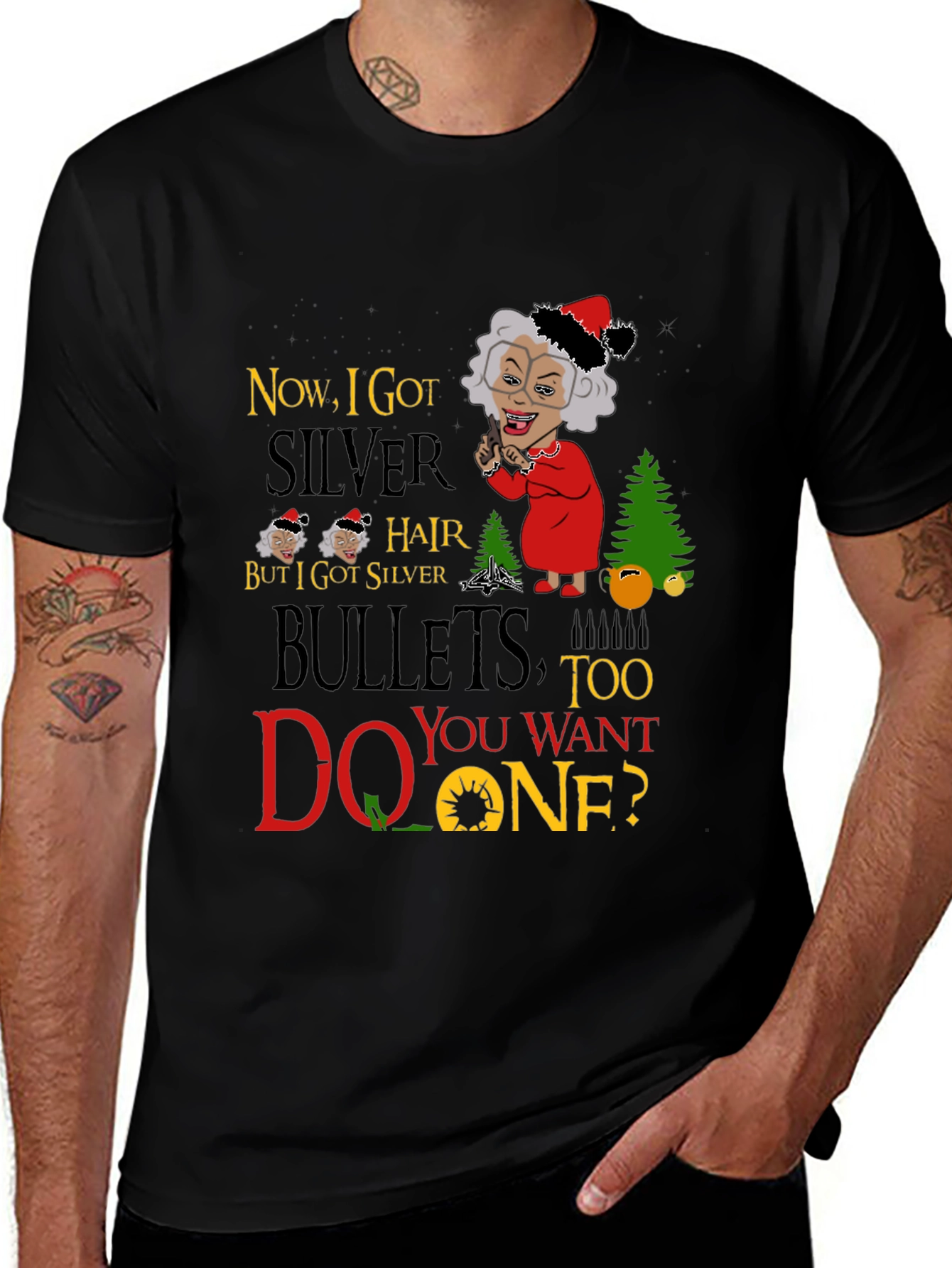 Funny Madea Silver Hair Bullets T-Shirt