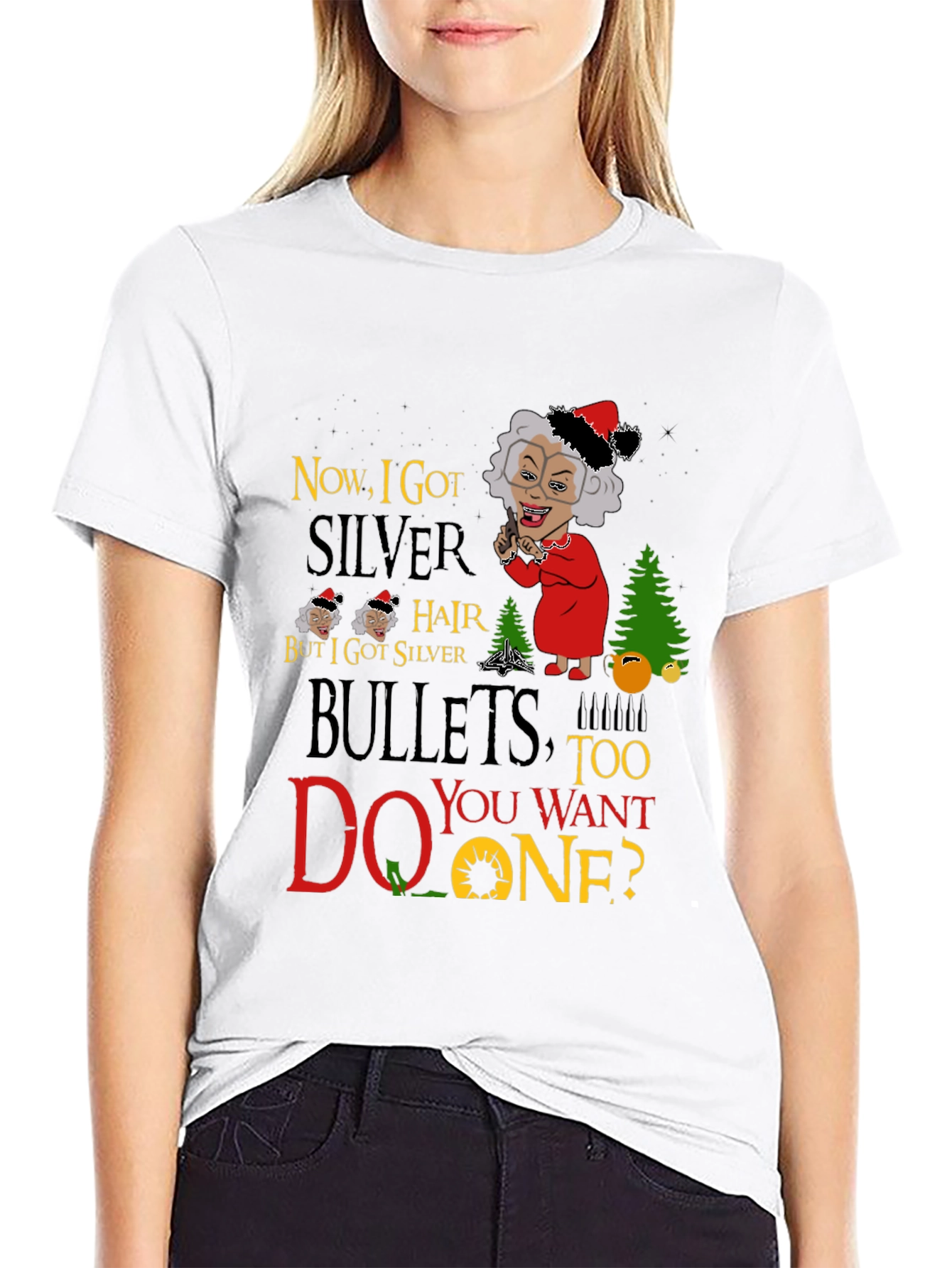Funny Madea Silver Hair Bullets T-Shirt