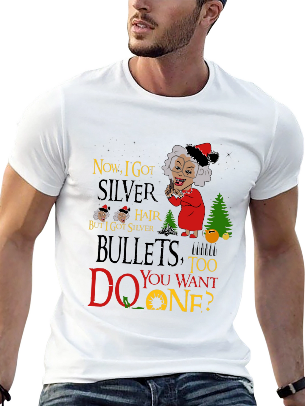 Funny Madea Silver Hair Bullets T-Shirt