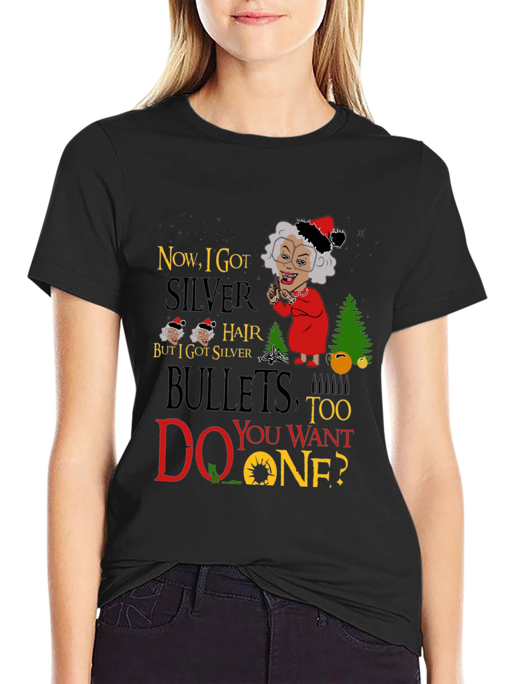 Funny Madea Silver Hair Bullets T-Shirt