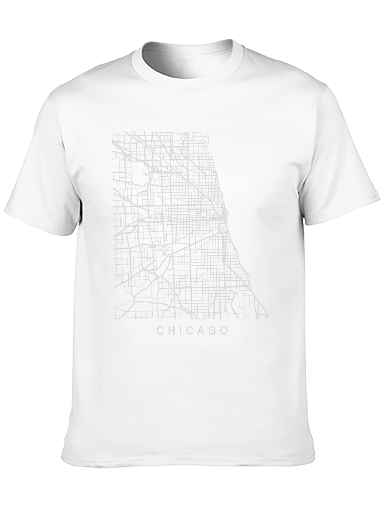 Chicago Map Graphic Tee - Black Cityscape T-Shirt