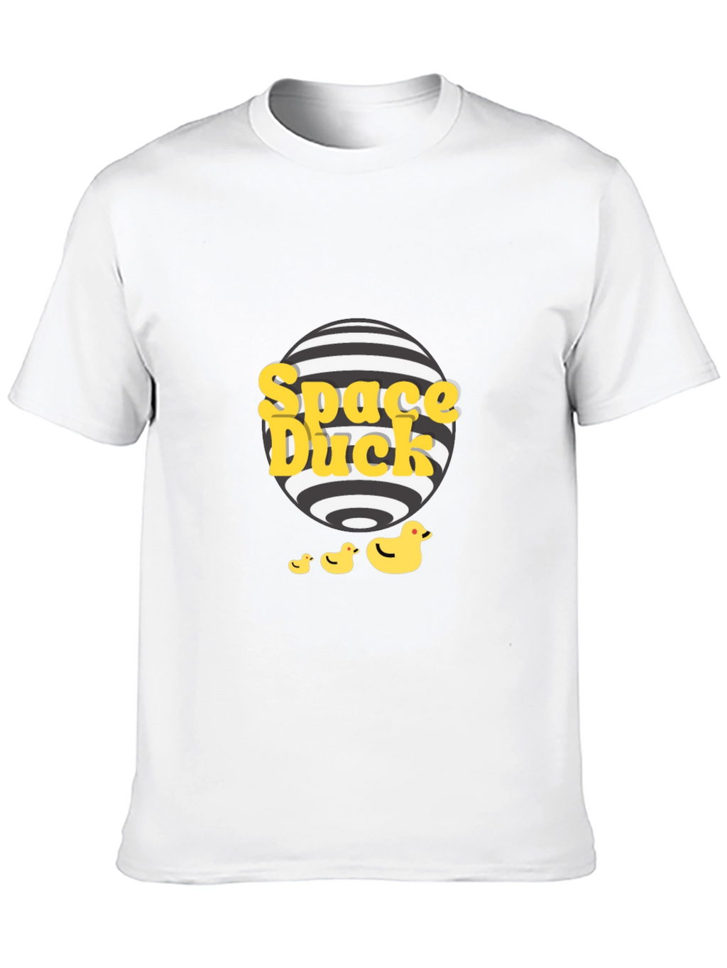 Space Duck Graphic Tee - Quirky Black T-Shirt