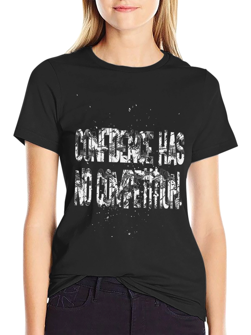 Confidence Has No Competition Black T-Shirt