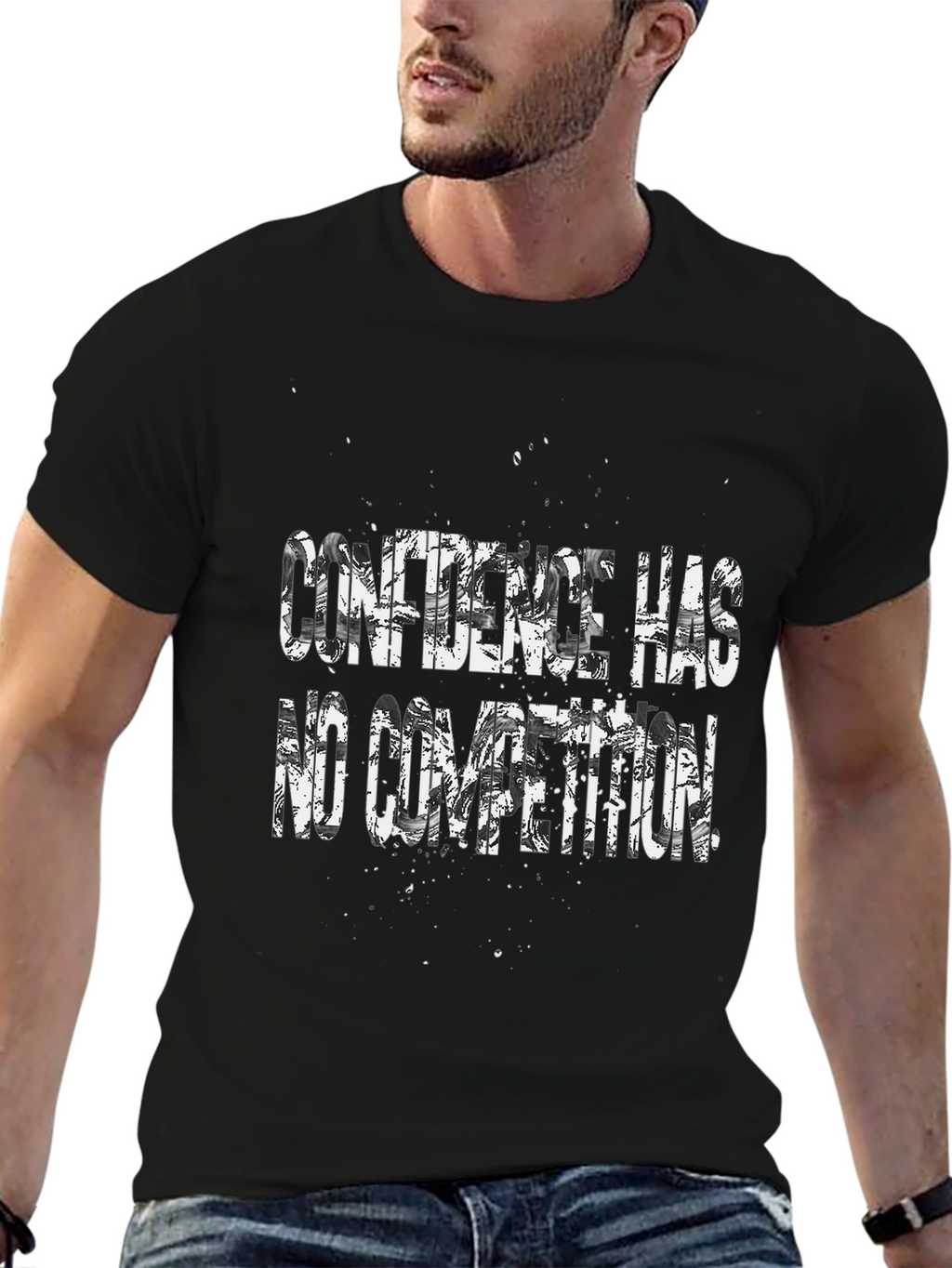 Confidence Has No Competition Black T-Shirt