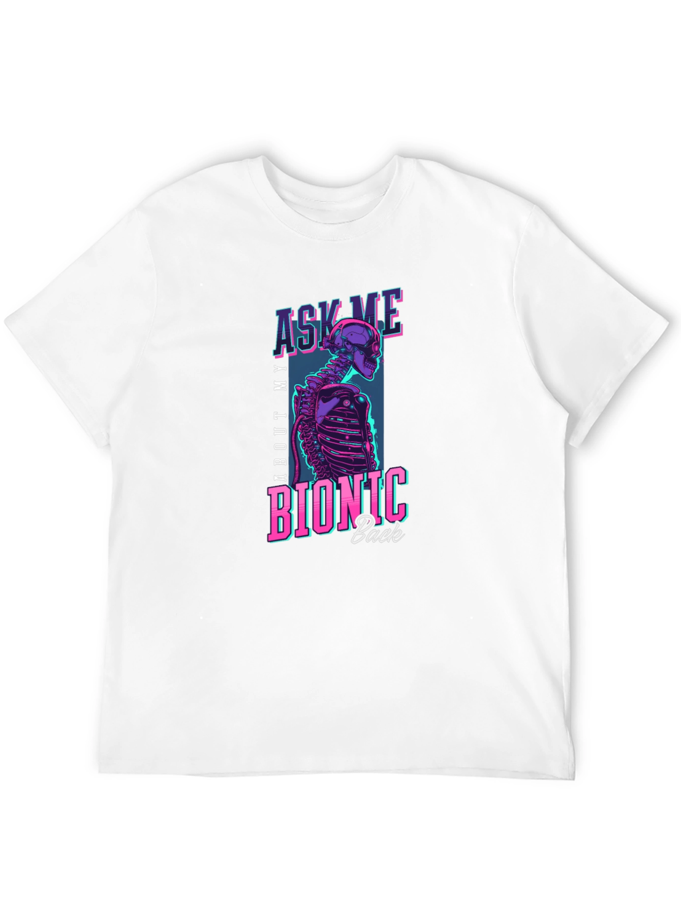 Bionic Back T-Shirt - Cyberpunk Skeleton Tee