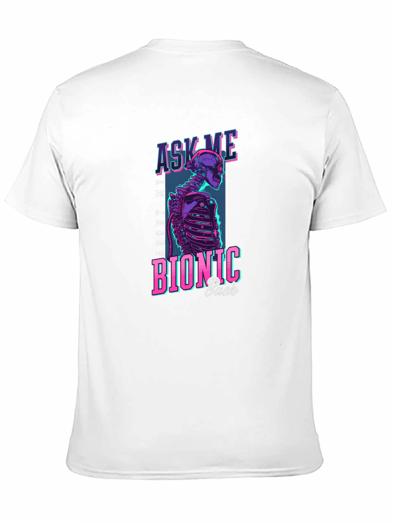 Bionic Back T-Shirt - Cyberpunk Skeleton Tee