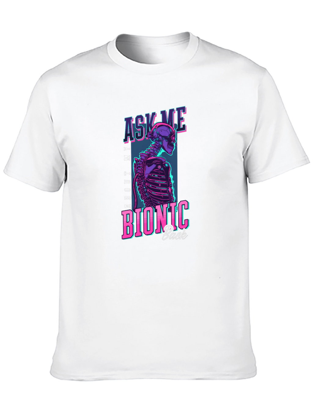 Bionic Back T-Shirt - Cyberpunk Skeleton Tee