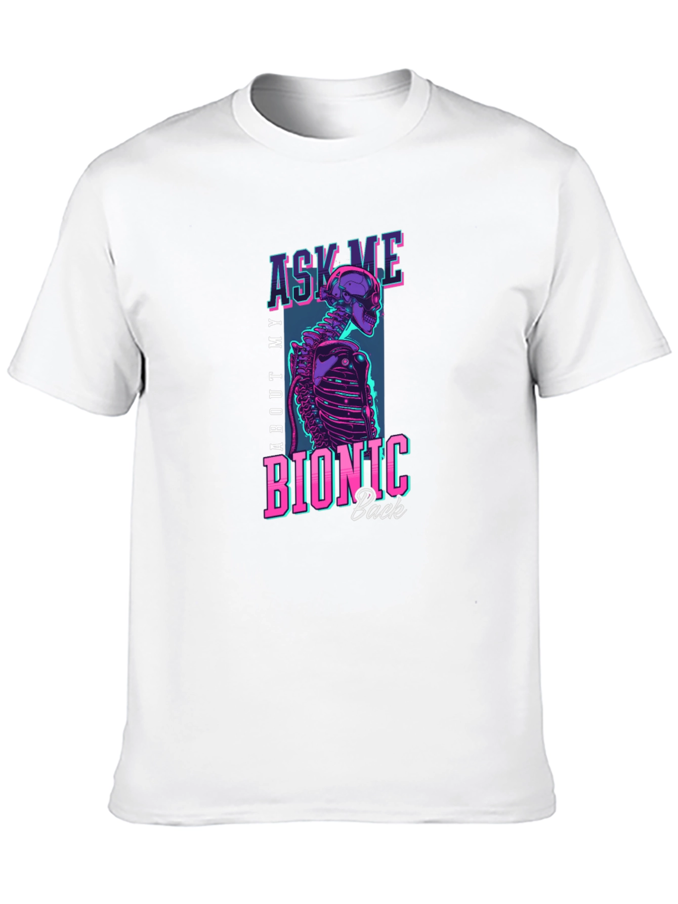 Bionic Back T-Shirt - Cyberpunk Skeleton Tee