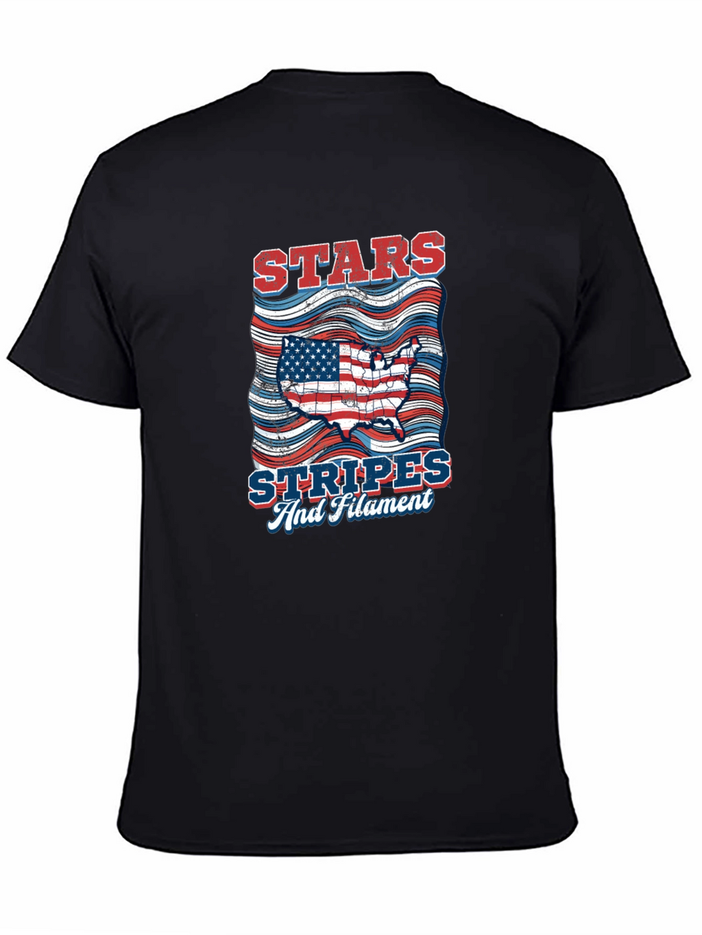 Stars Stripes & Filament Patriotic T-Shirt