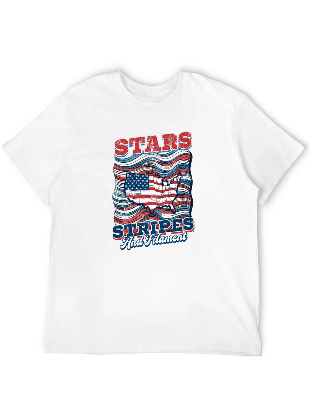 Stars Stripes & Filament Patriotic T-Shirt