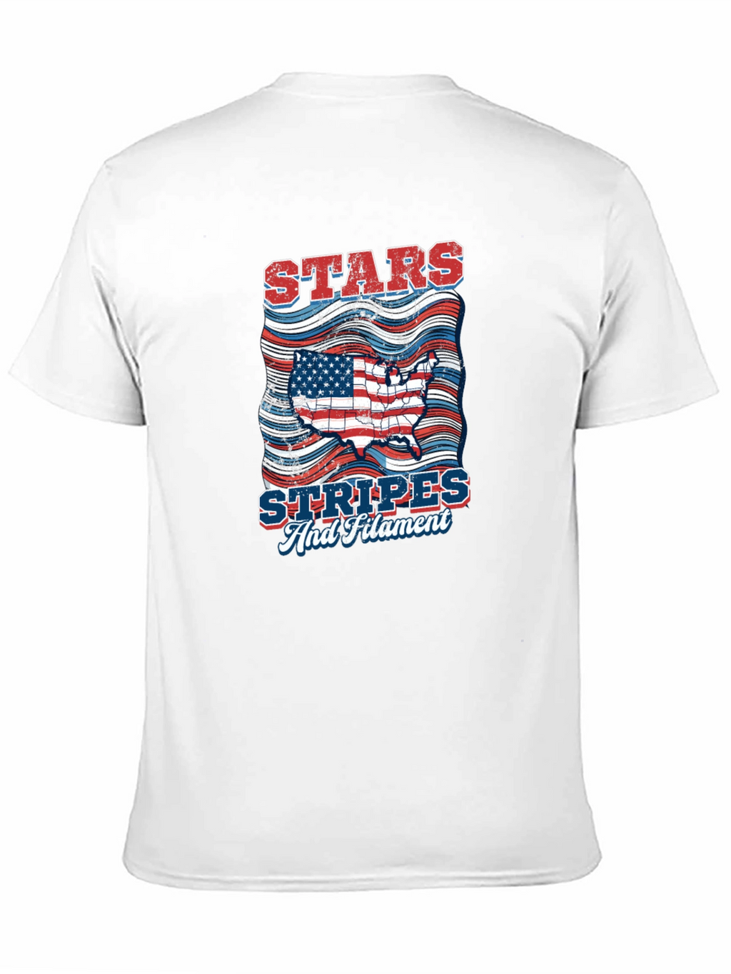 Stars Stripes & Filament Patriotic T-Shirt