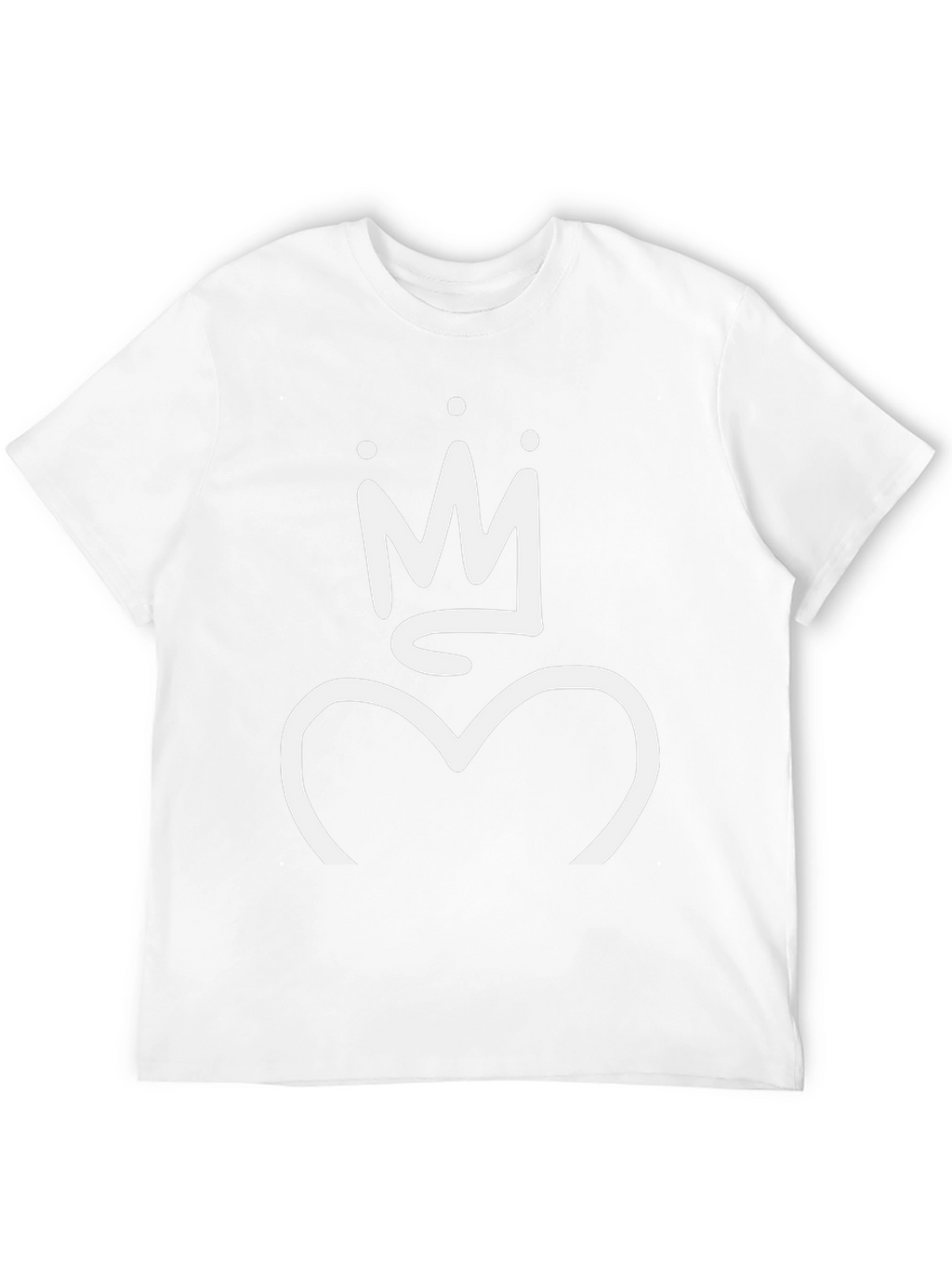 Crown Heart Graphic T-Shirt - Casual Cotton Tee