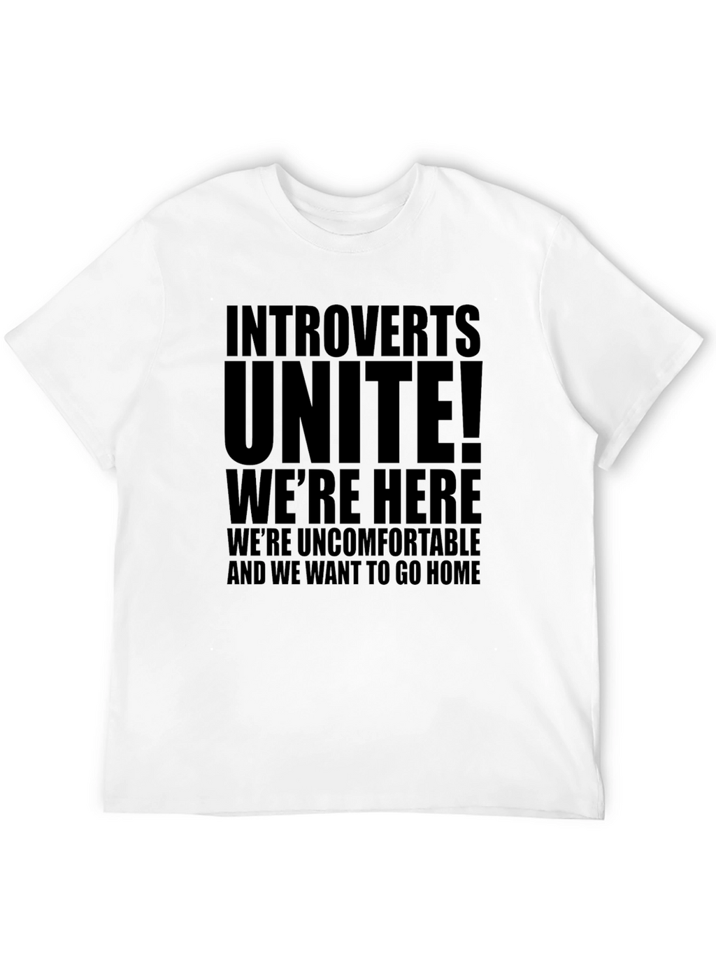 Introverts Unite Black Graphic T-Shirt