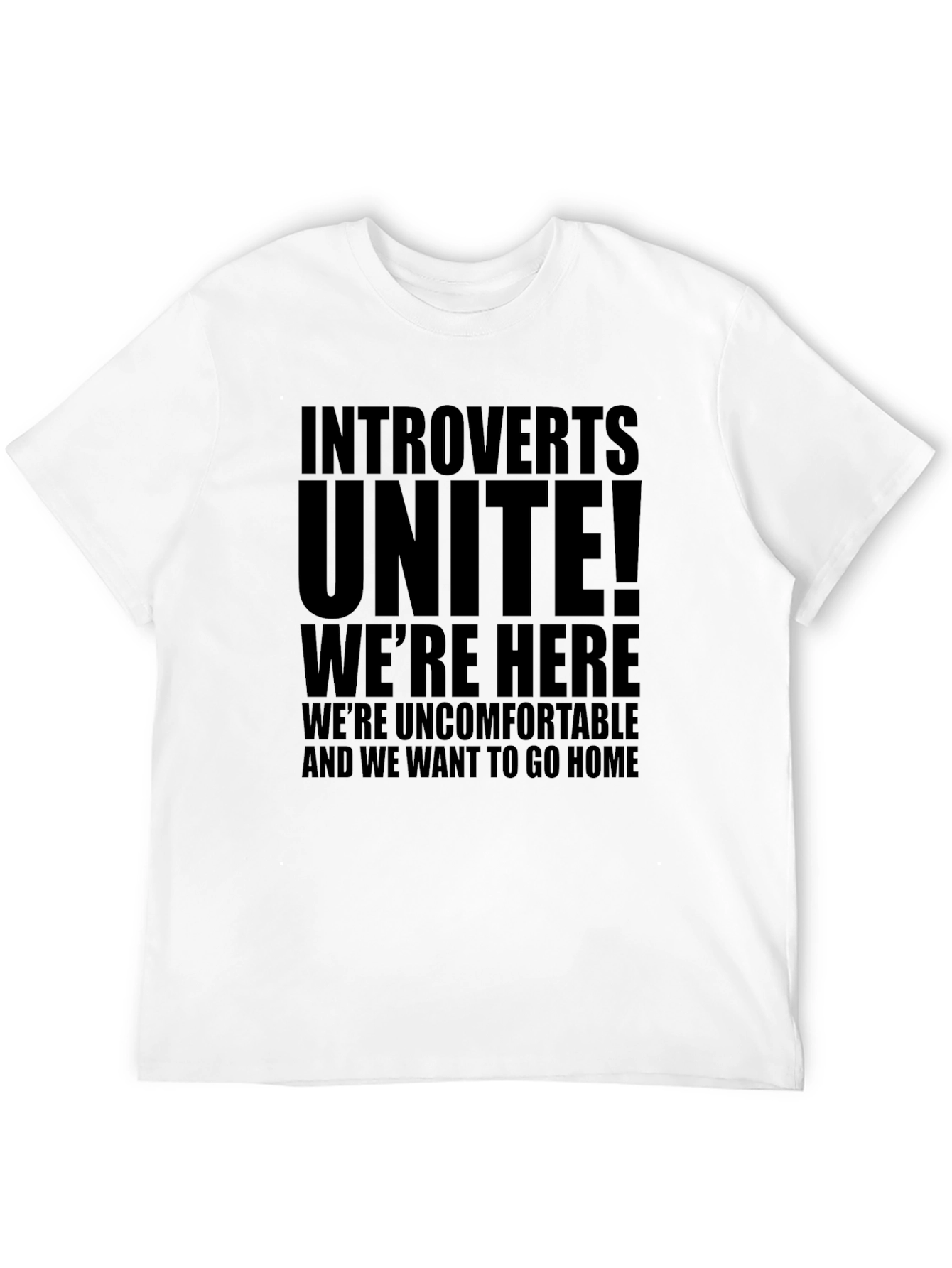 Introverts Unite Black Graphic T-Shirt