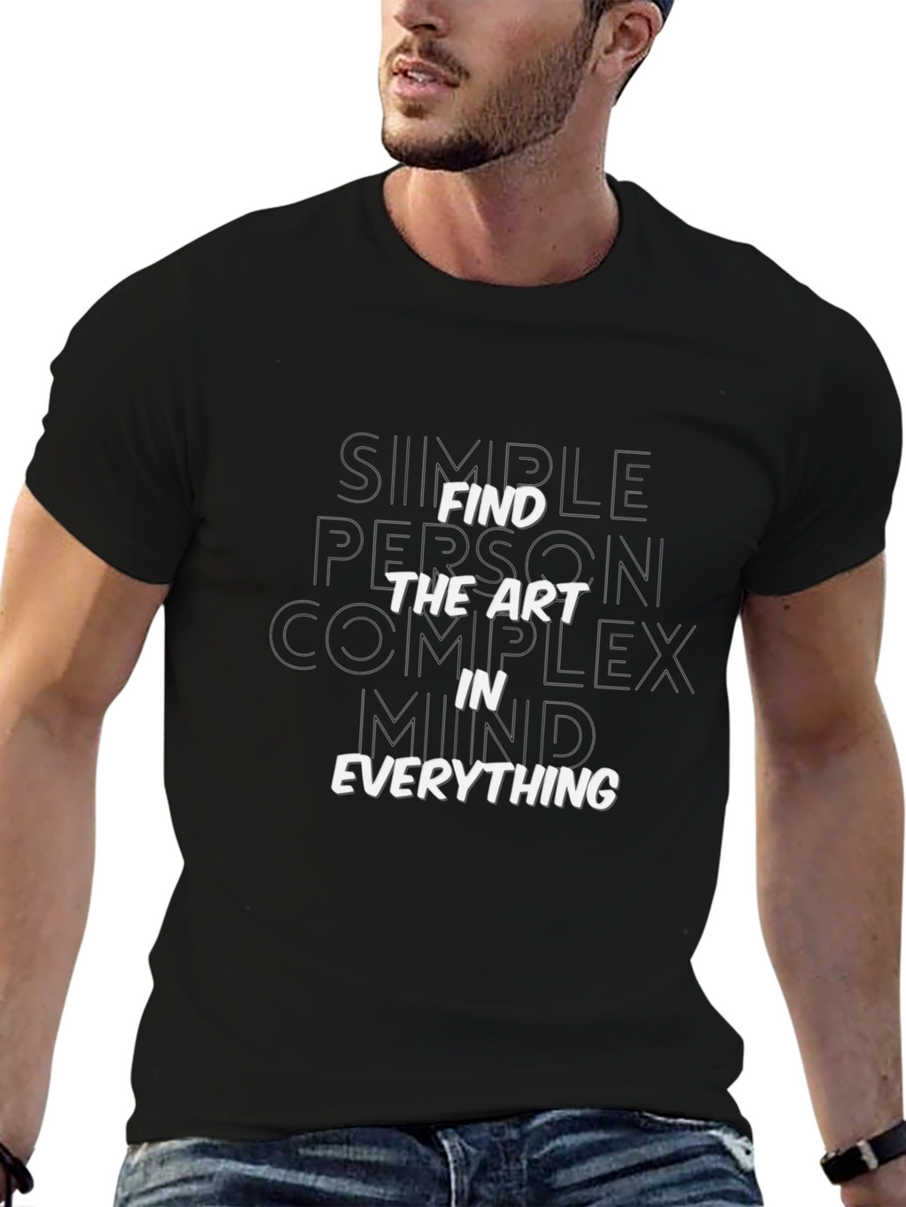 Find the Art Tee - Soft Black Cotton Blend