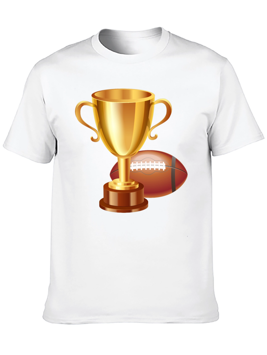 Trophy & Football Graphic T-Shirt - Black