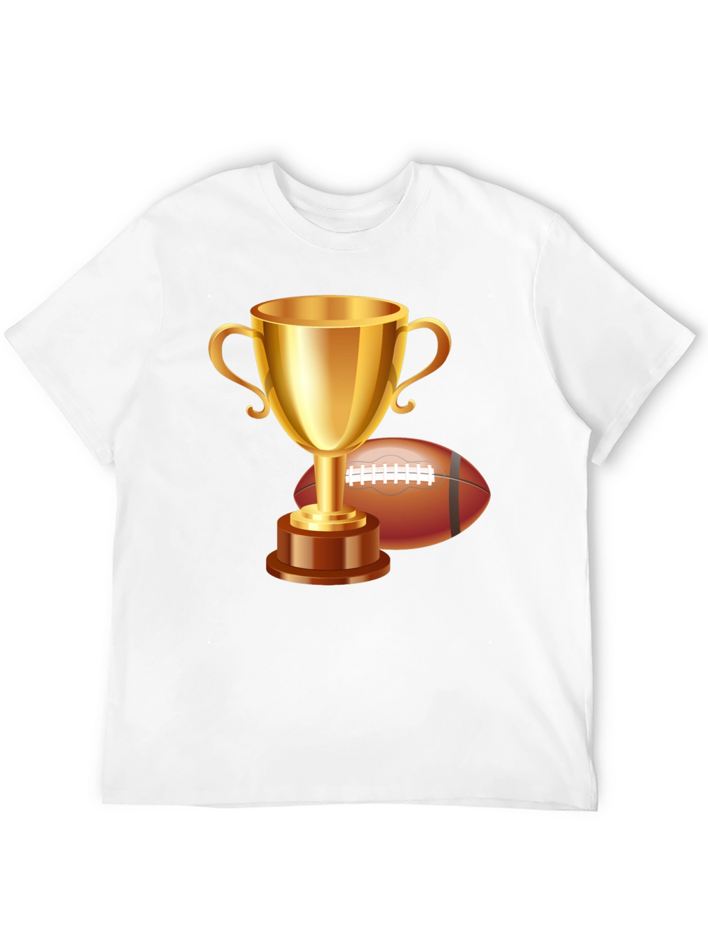 Trophy & Football Graphic T-Shirt - Black