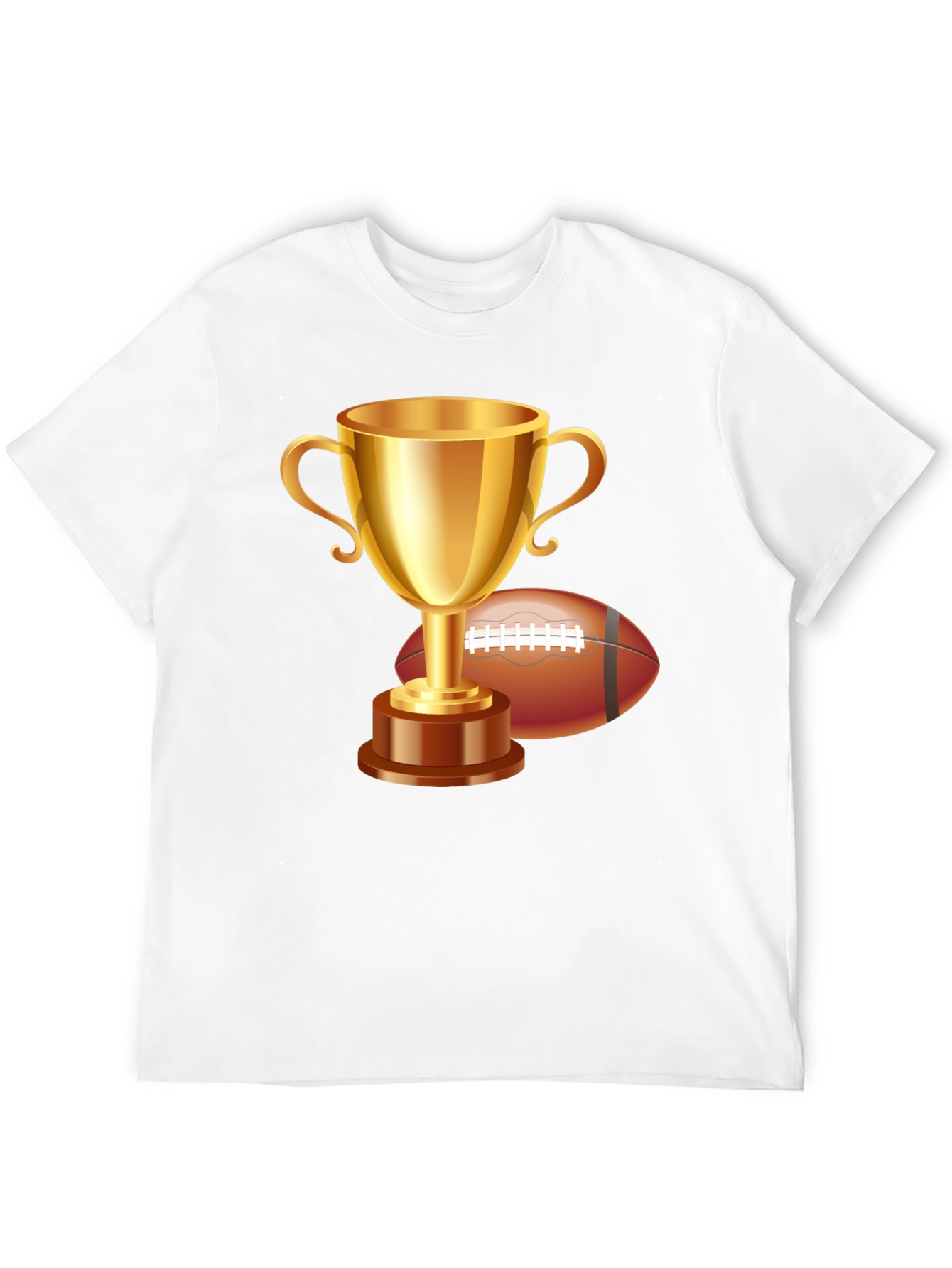 Trophy & Football Graphic T-Shirt - Black