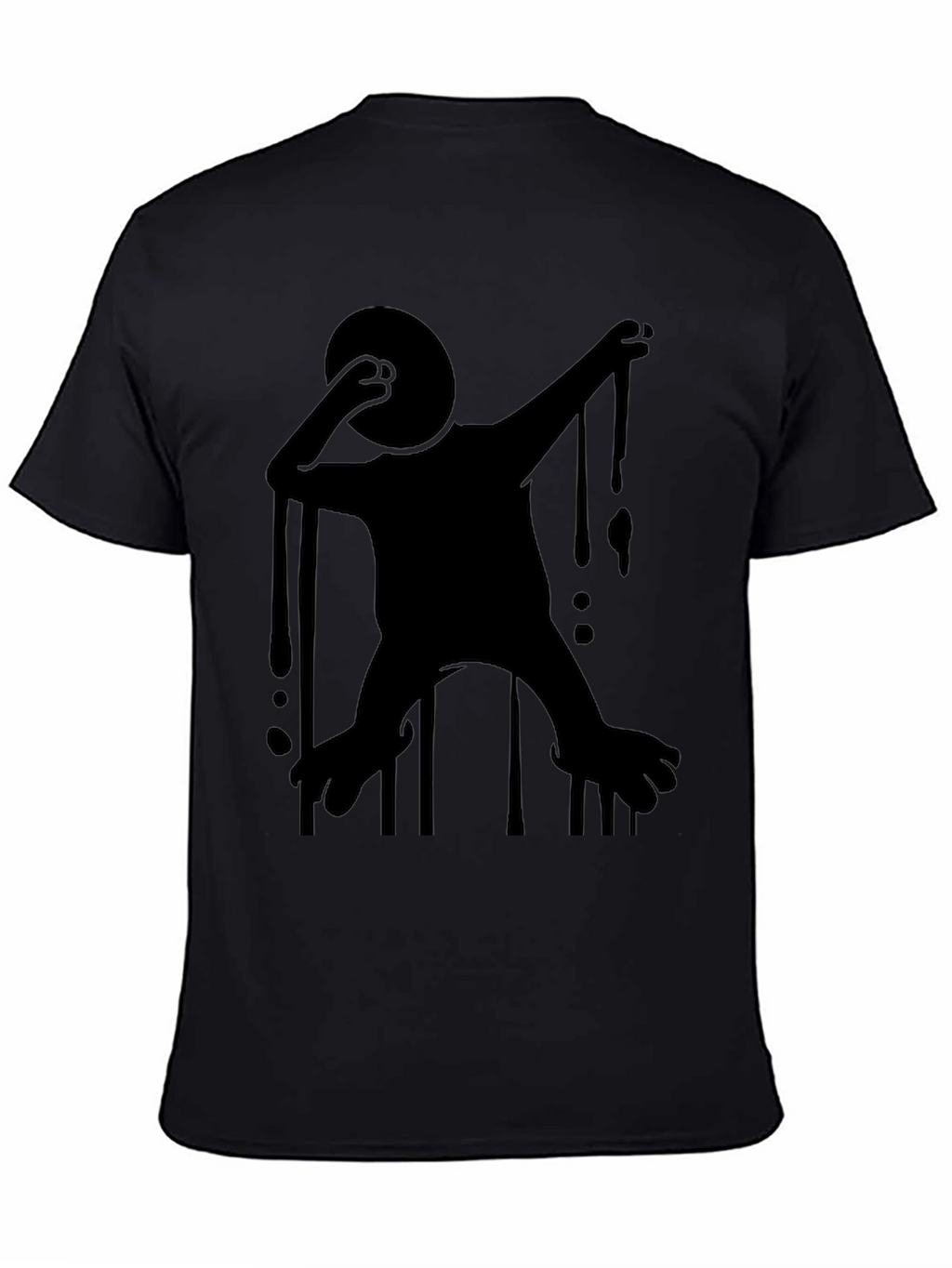 Silhouette Dabbing Creature Black T-Shirt