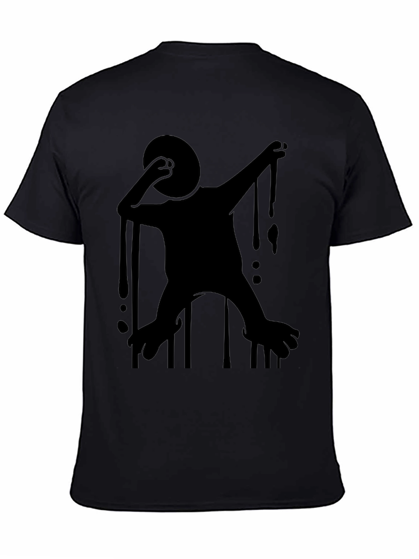 Silhouette Dabbing Creature Black T-Shirt