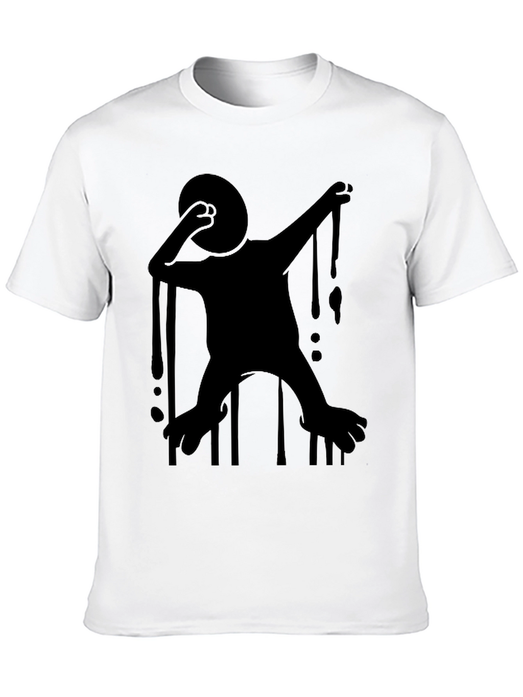 Silhouette Dabbing Creature Black T-Shirt