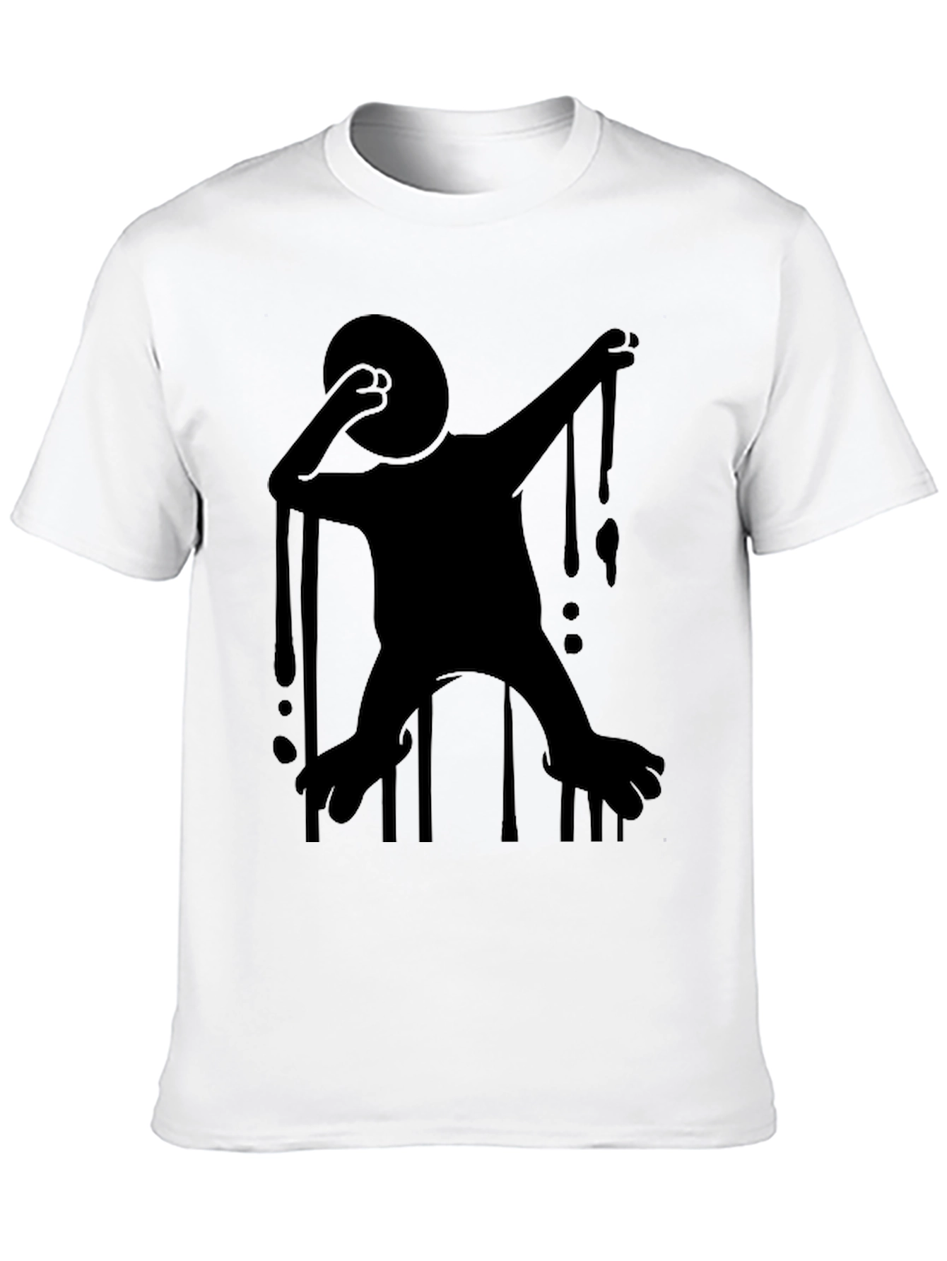 Silhouette Dabbing Creature Black T-Shirt