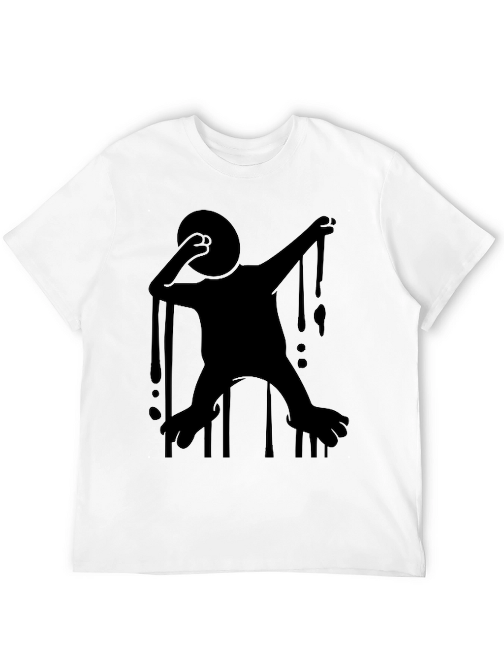 Silhouette Dabbing Creature Black T-Shirt