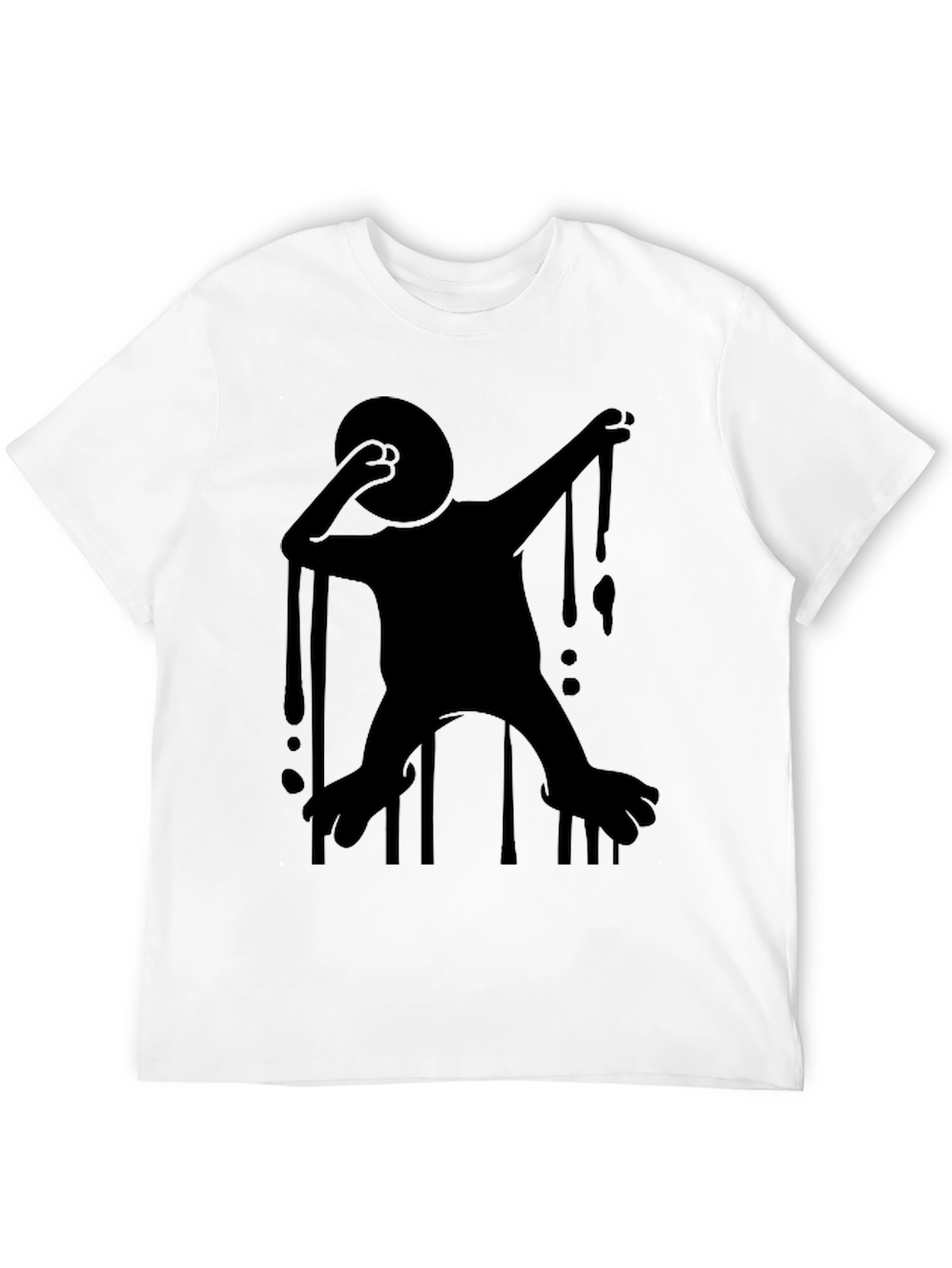 Silhouette Dabbing Creature Black T-Shirt
