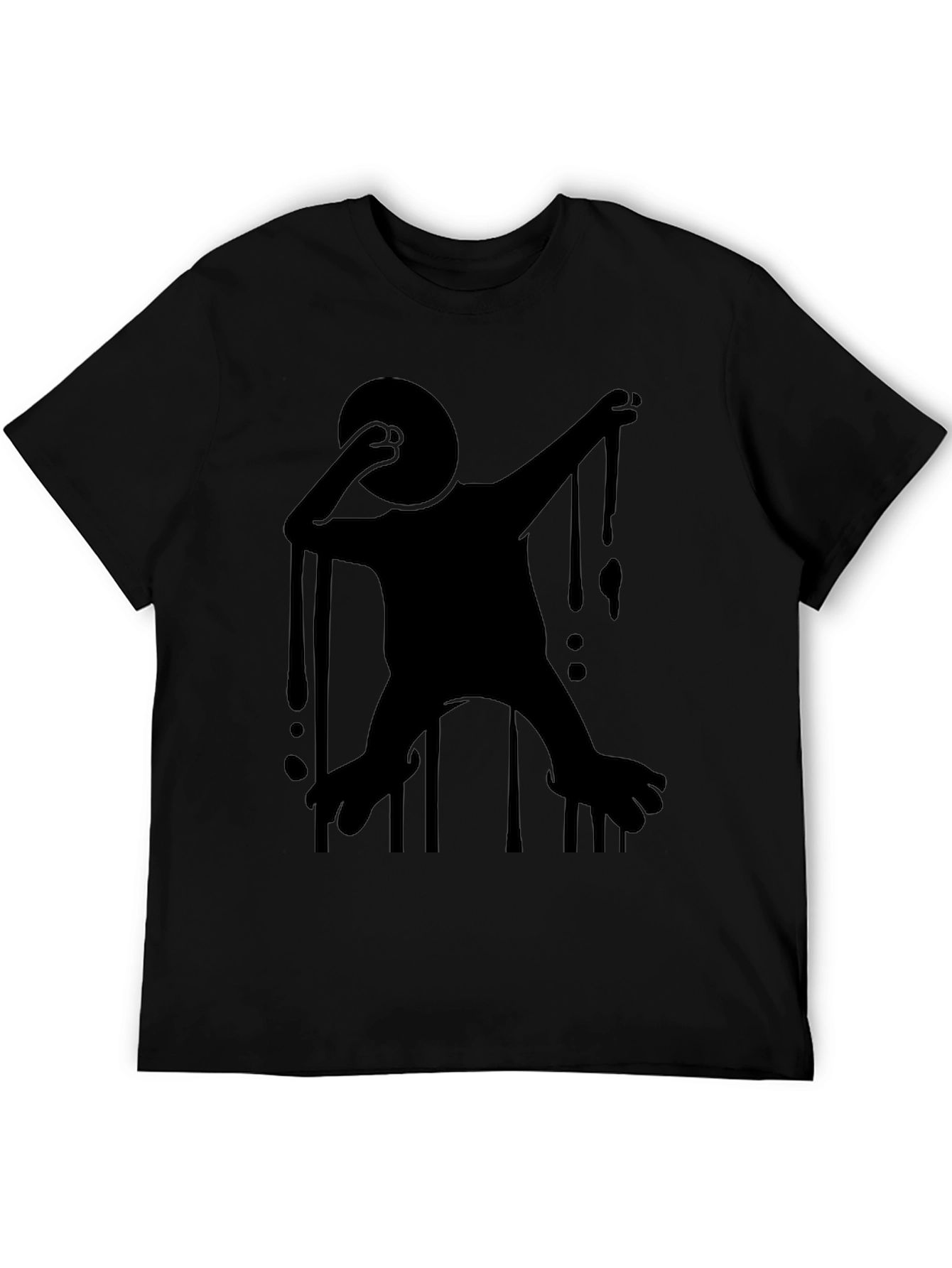 Silhouette Dabbing Creature Black T-Shirt
