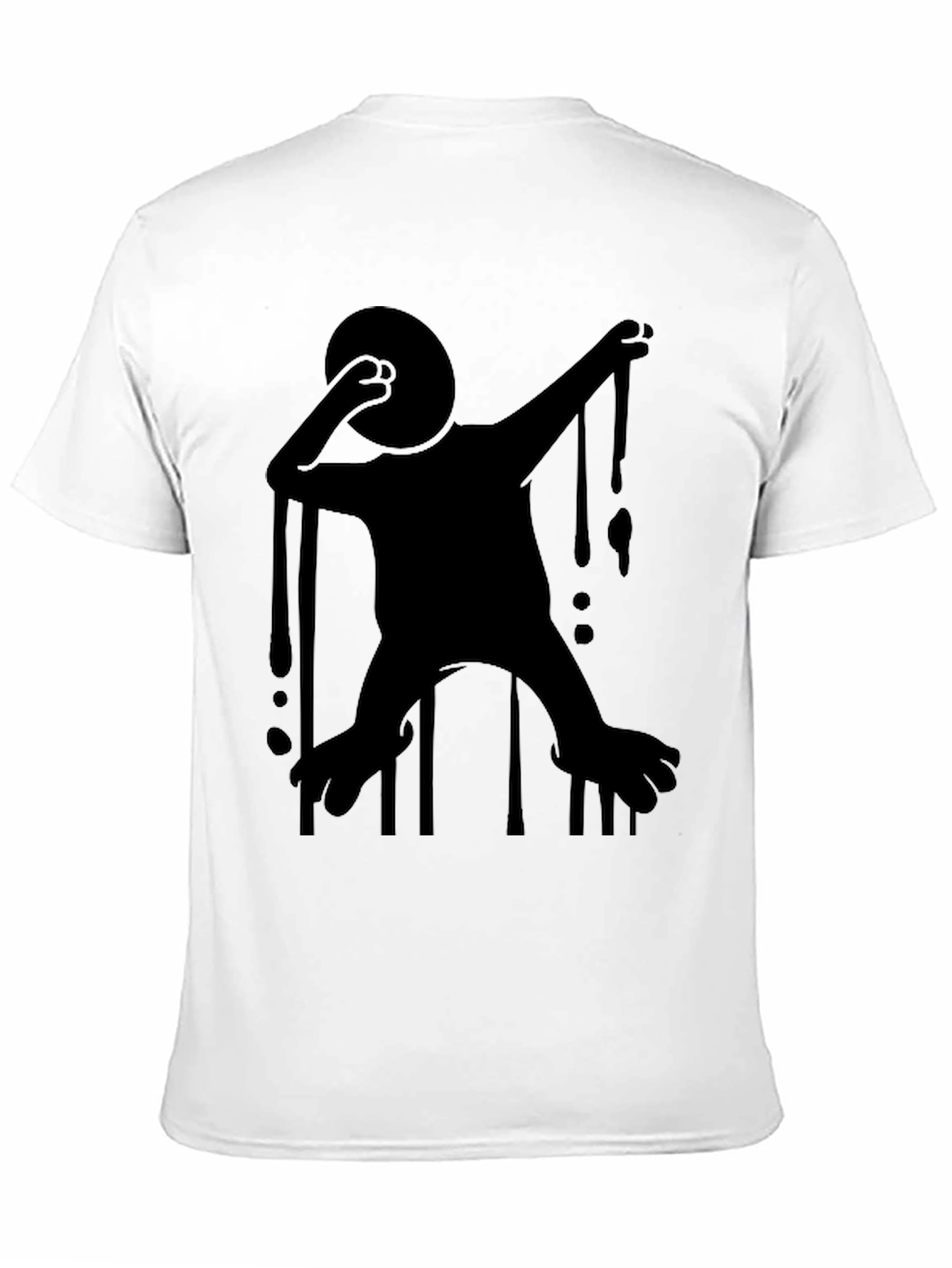 Silhouette Dabbing Creature Black T-Shirt