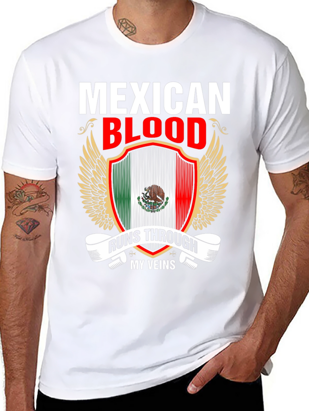 Mexican Blood Runs Through My Veins T-Shirt