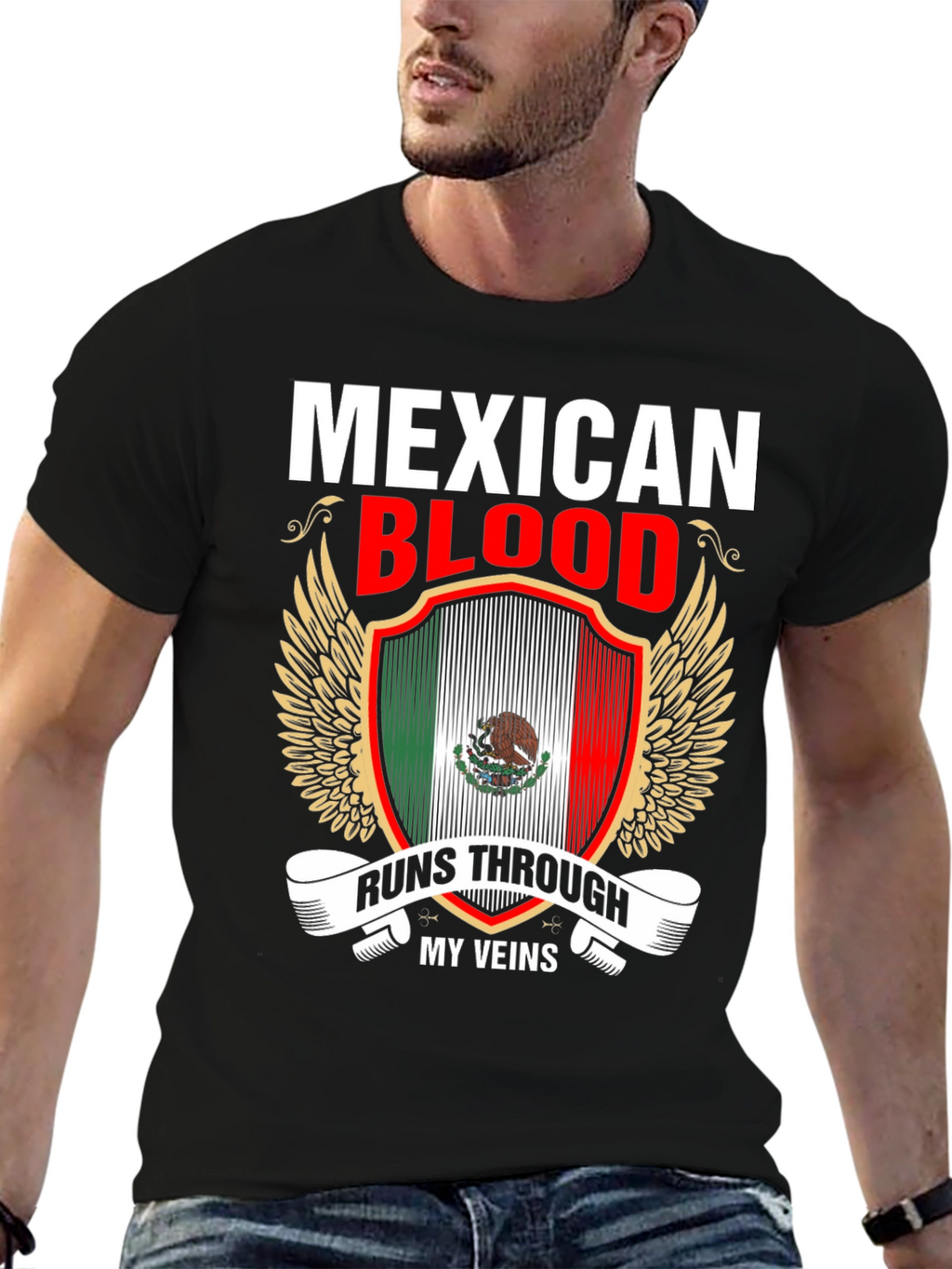 Mexican Blood Runs Through My Veins T-Shirt