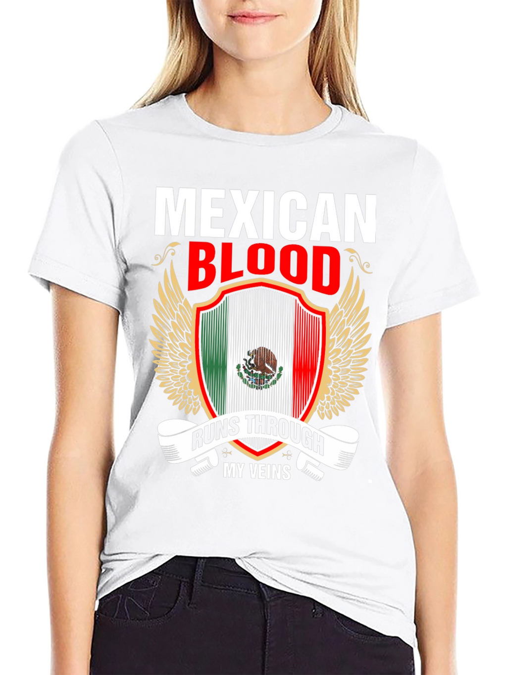 Mexican Blood Runs Through My Veins T-Shirt