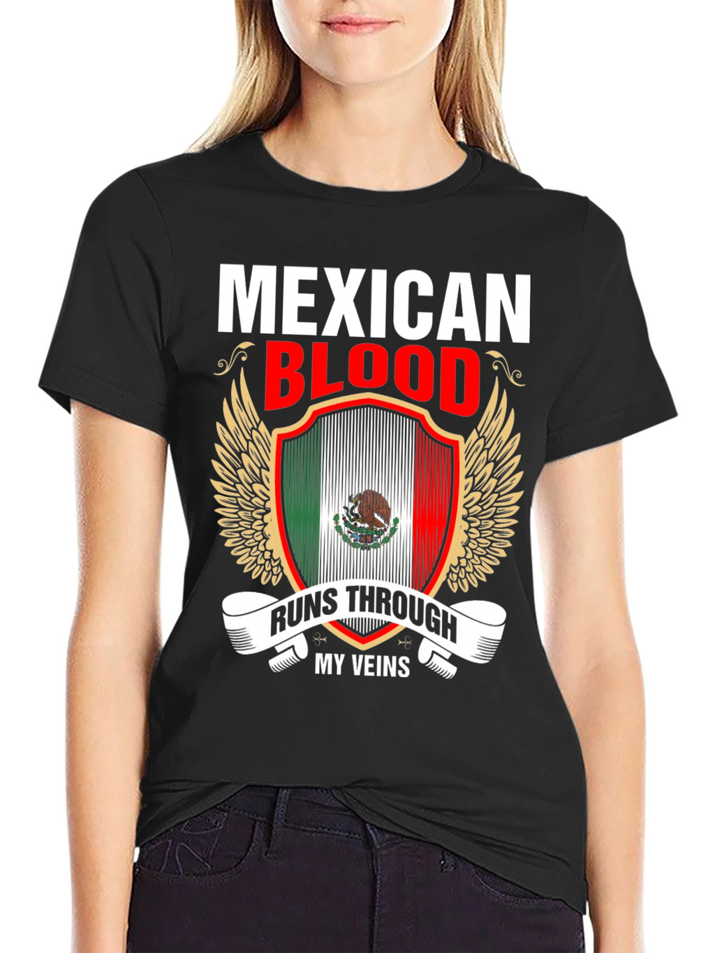 Mexican Blood Runs Through My Veins T-Shirt