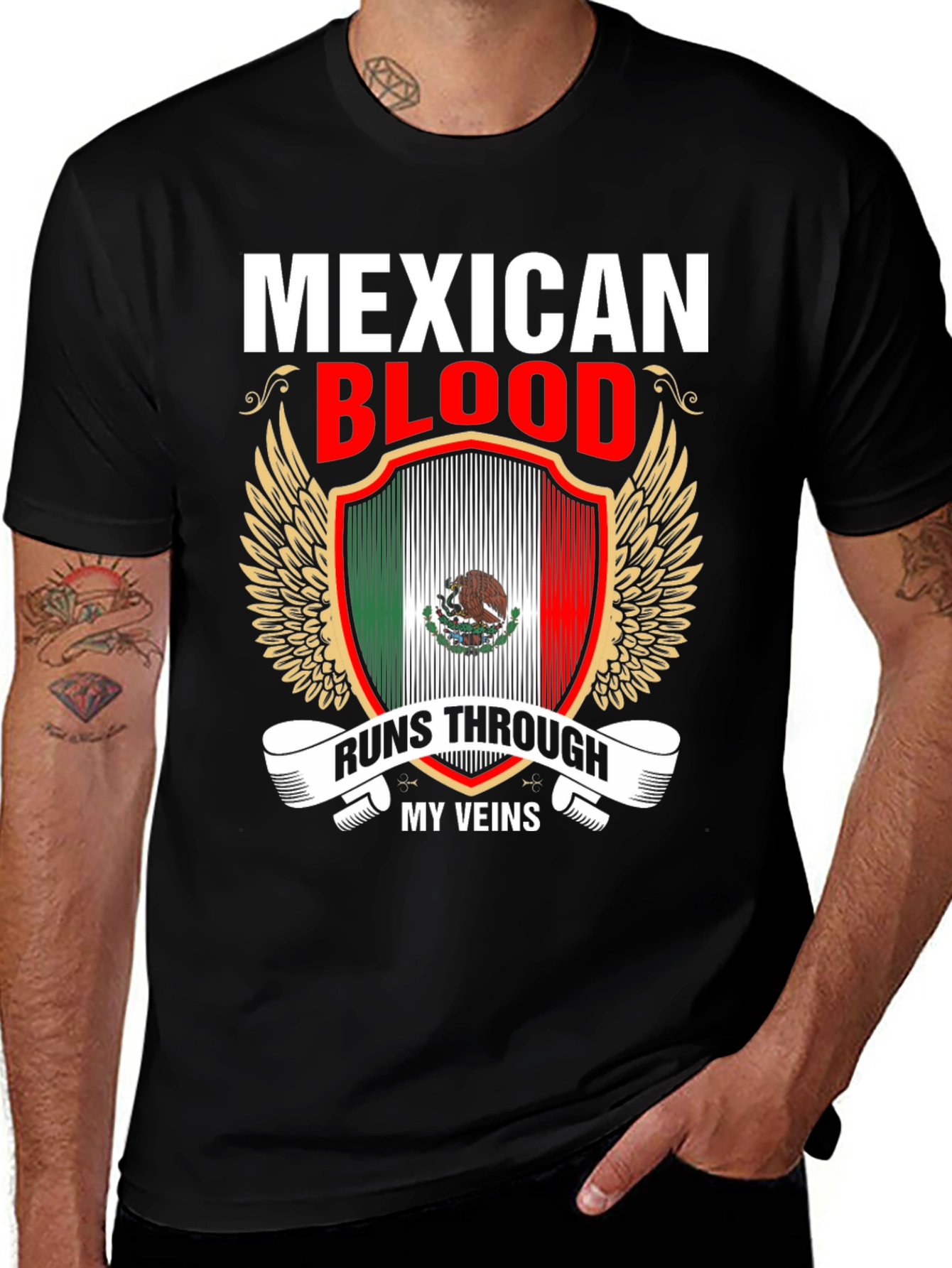 Mexican Blood Runs Through My Veins T-Shirt