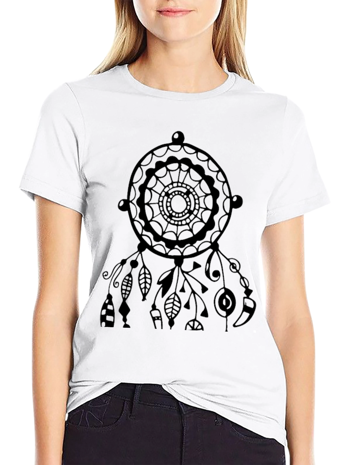 Dreamcatcher Graphic Black Tee