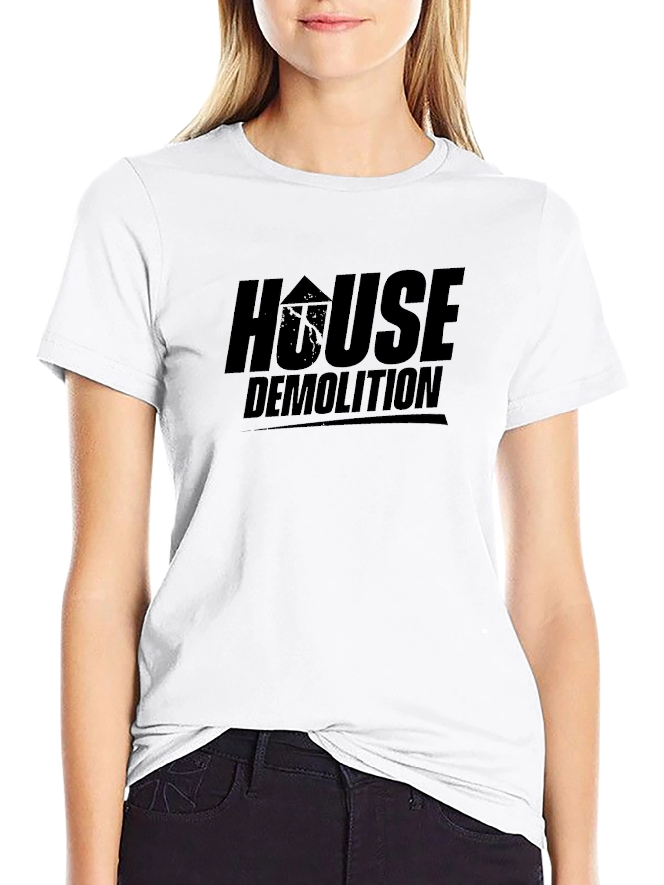 House Demolition Black Graphic T-Shirt