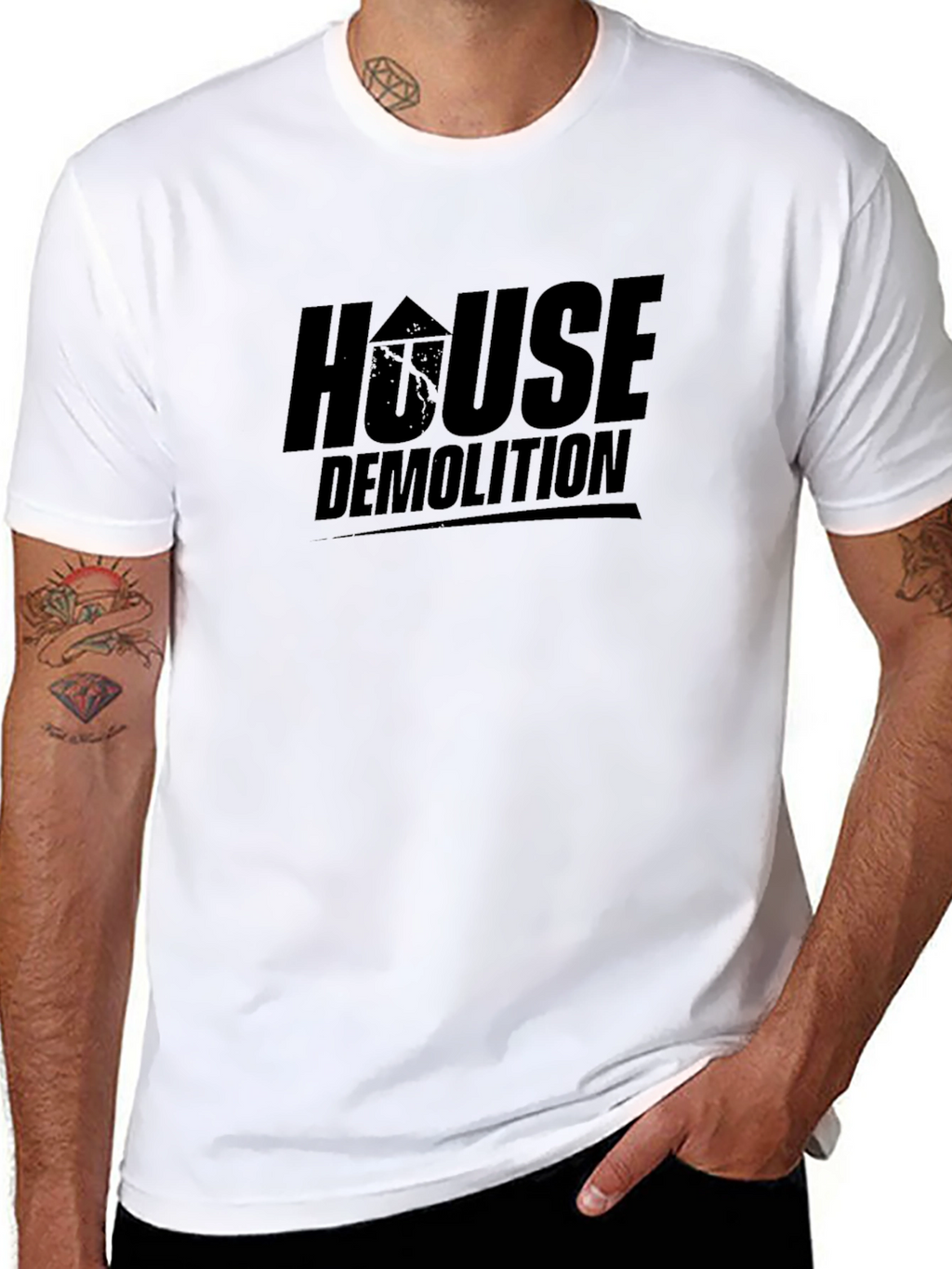 House Demolition Black Graphic T-Shirt