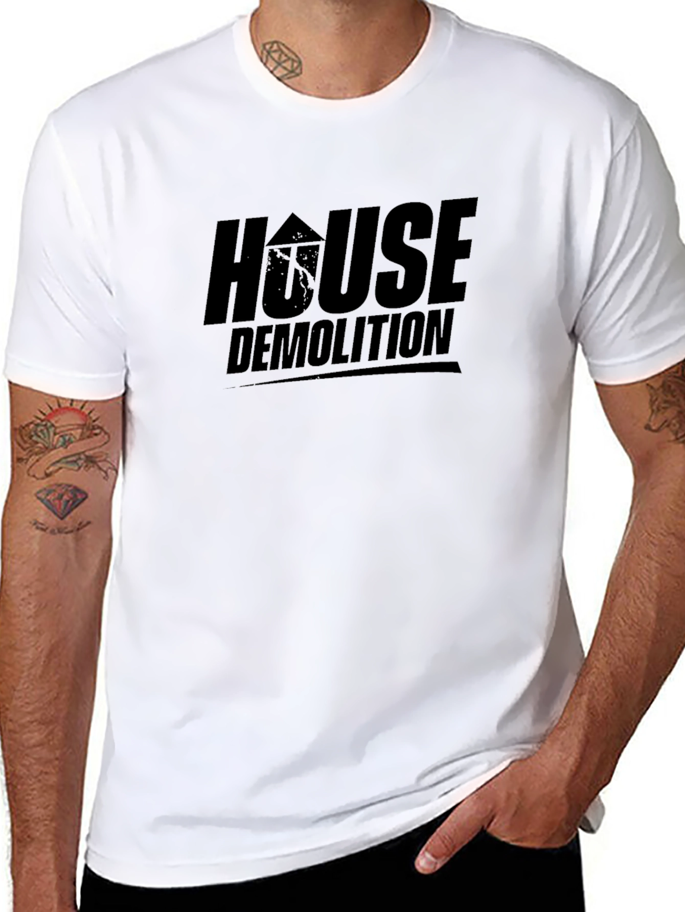 House Demolition Black Graphic T-Shirt