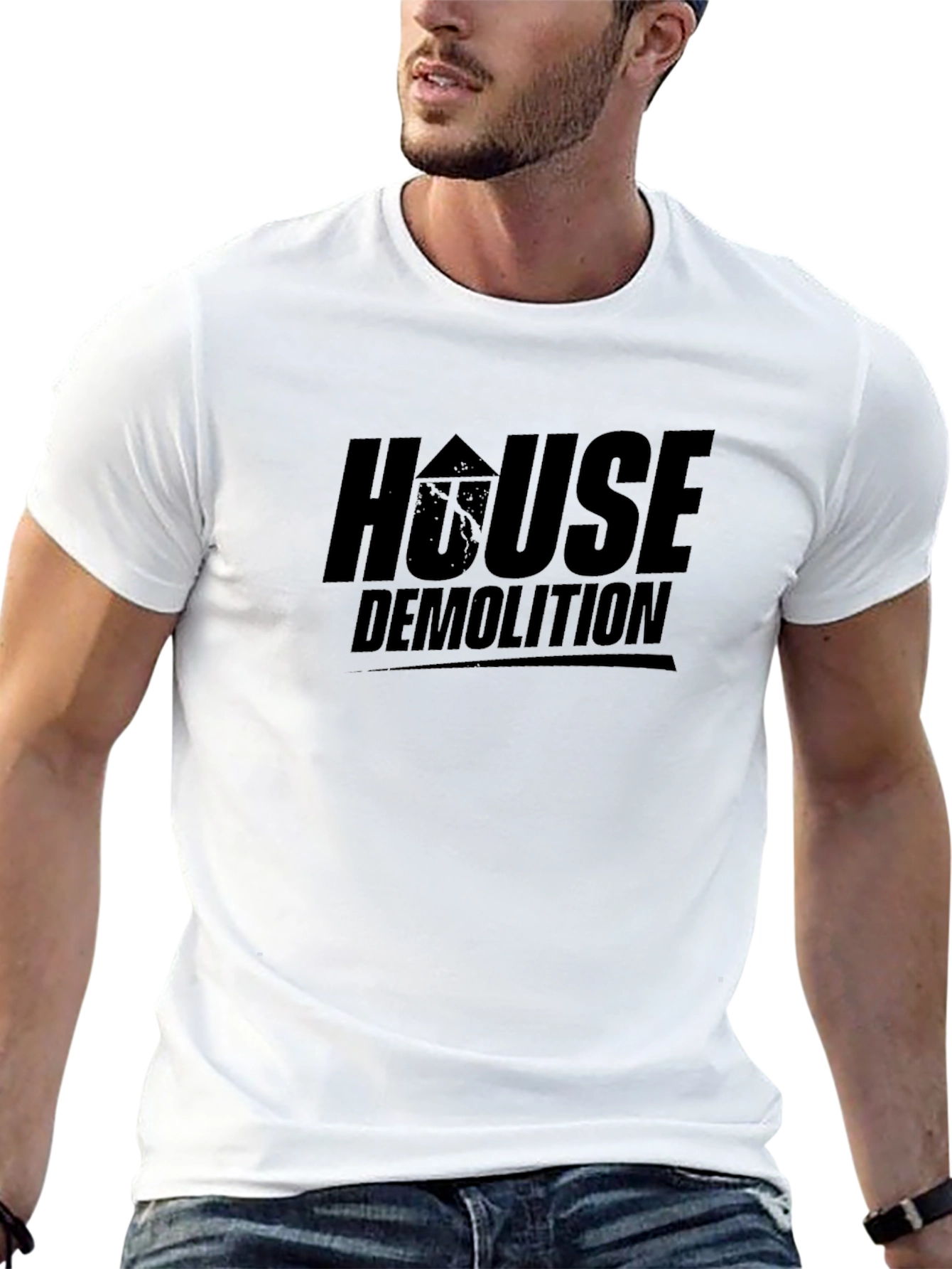 House Demolition Black Graphic T-Shirt