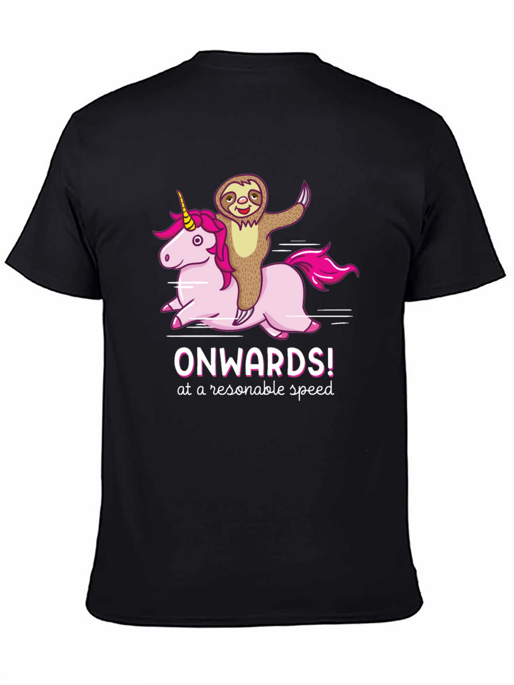 Sloth Riding Unicorn T-Shirt - Onwards!