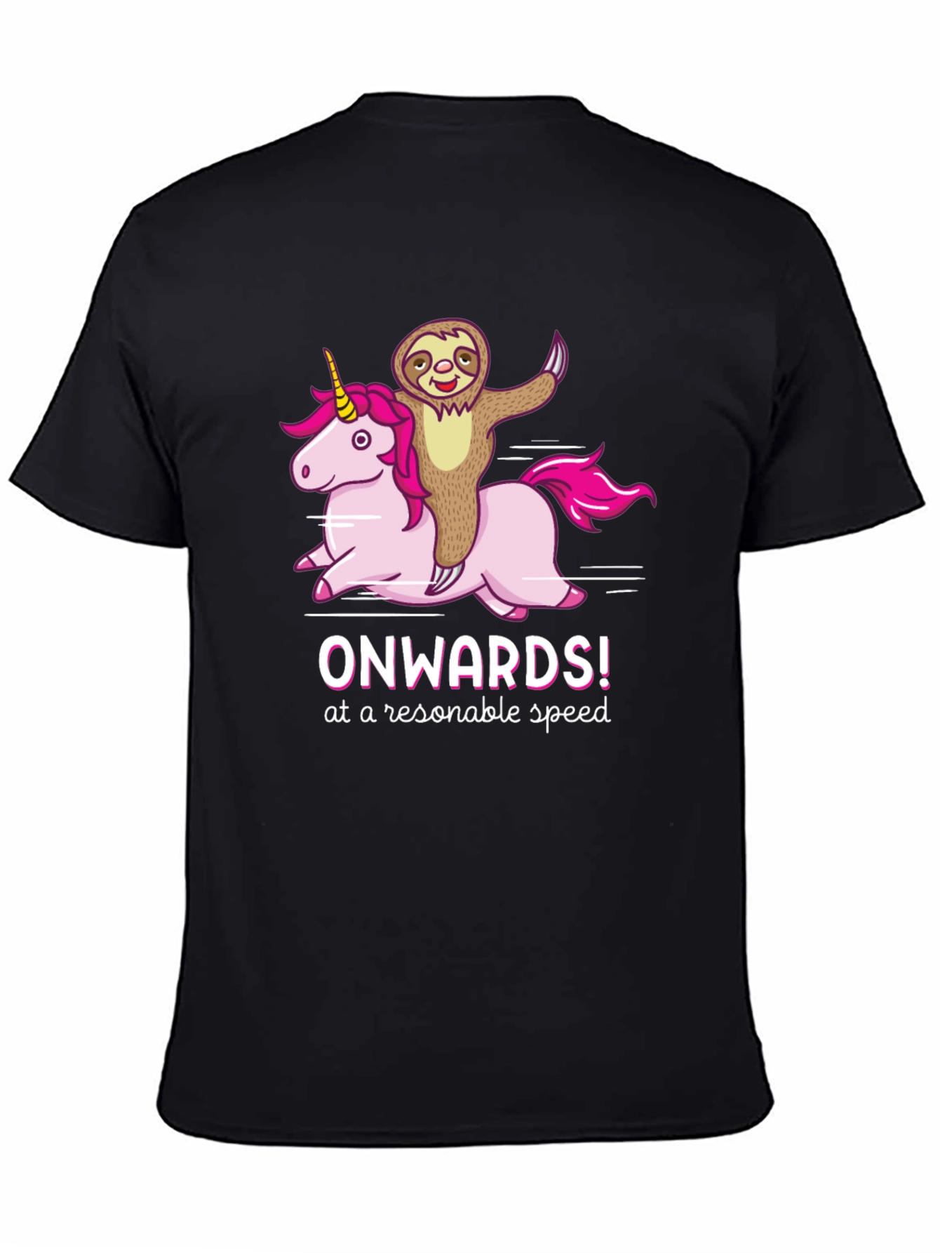 Sloth Riding Unicorn T-Shirt - Onwards!